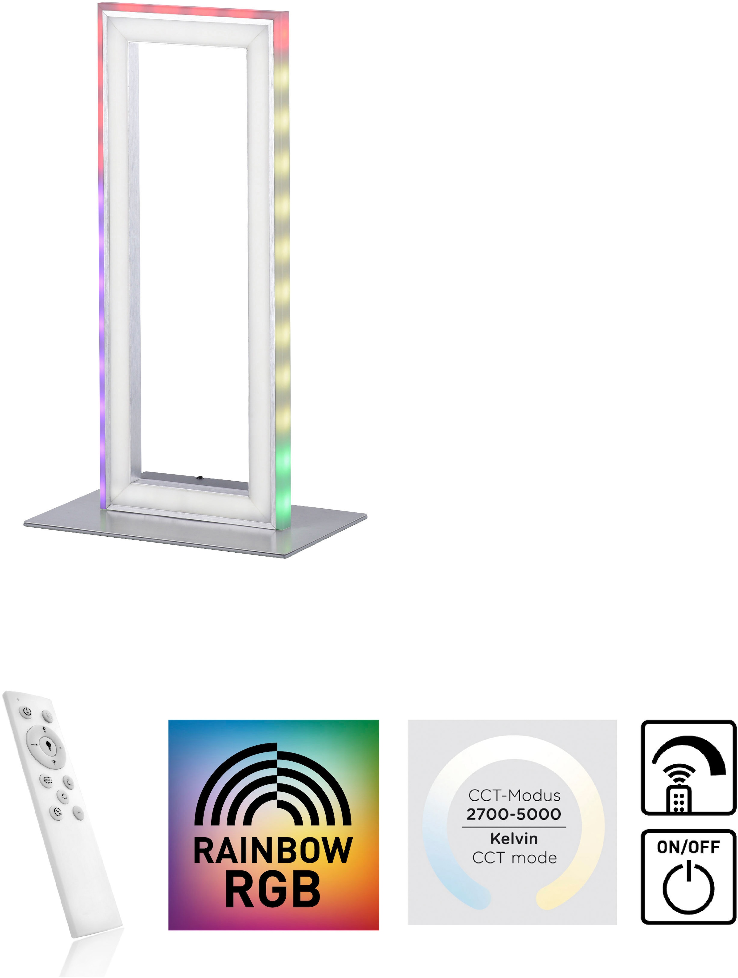Tischlampe home Infrarot-Fernbed. 2700-5000K, Rainbow-RGB, LED »Luan«, 2 flammig-flammig, my Tischleuchte BAUR |