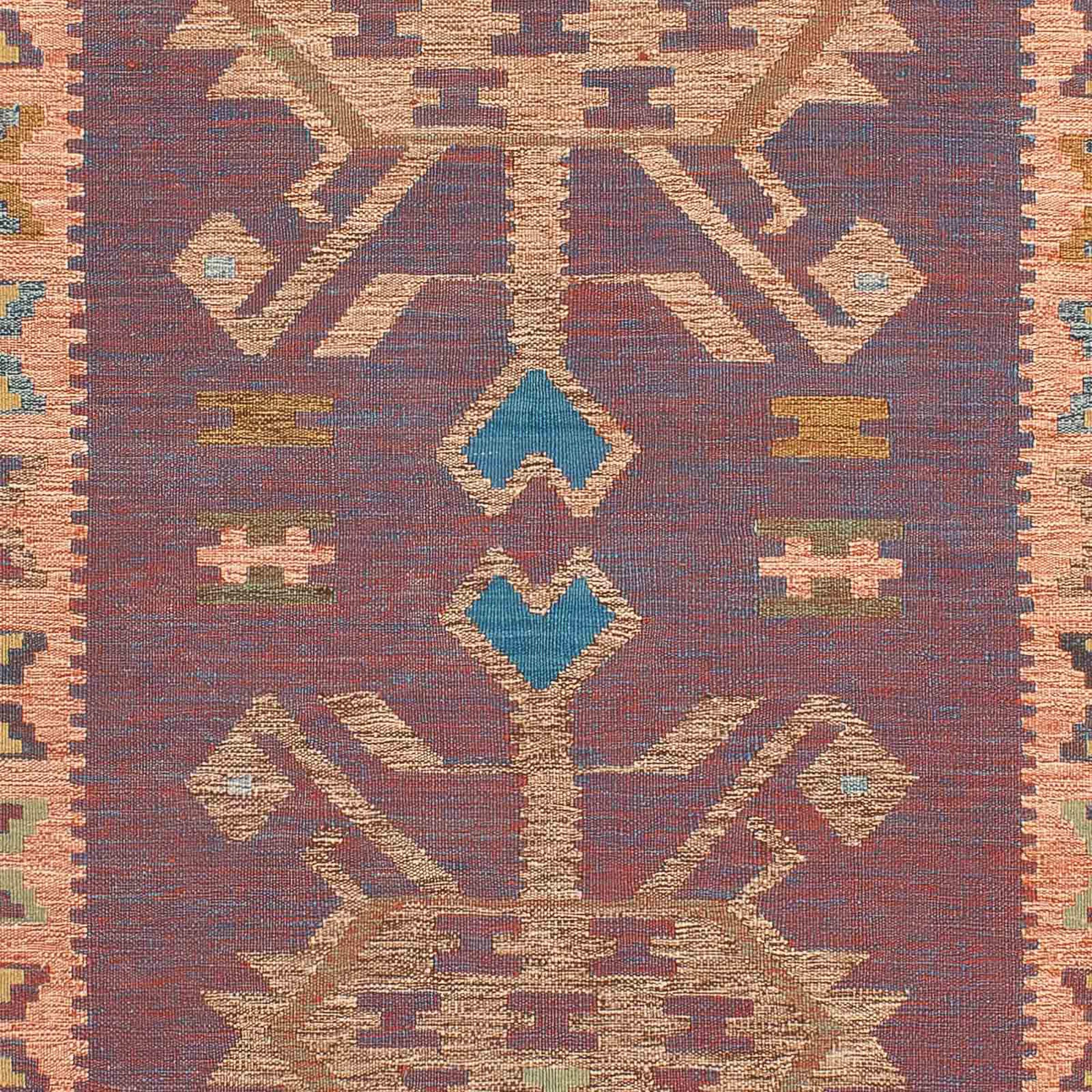 morgenland Wollteppich »Kelim - Oriental - 207 x 151 cm - mehrfarbig«, rechteckig, Wohnzimmer, Einzelstück