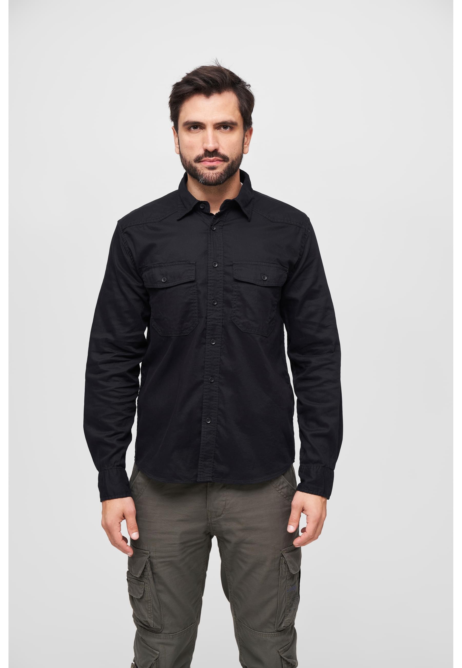 Brandit Langarm-Poloshirt »Brandit Herren Flanellshirt«, (1 tlg.)