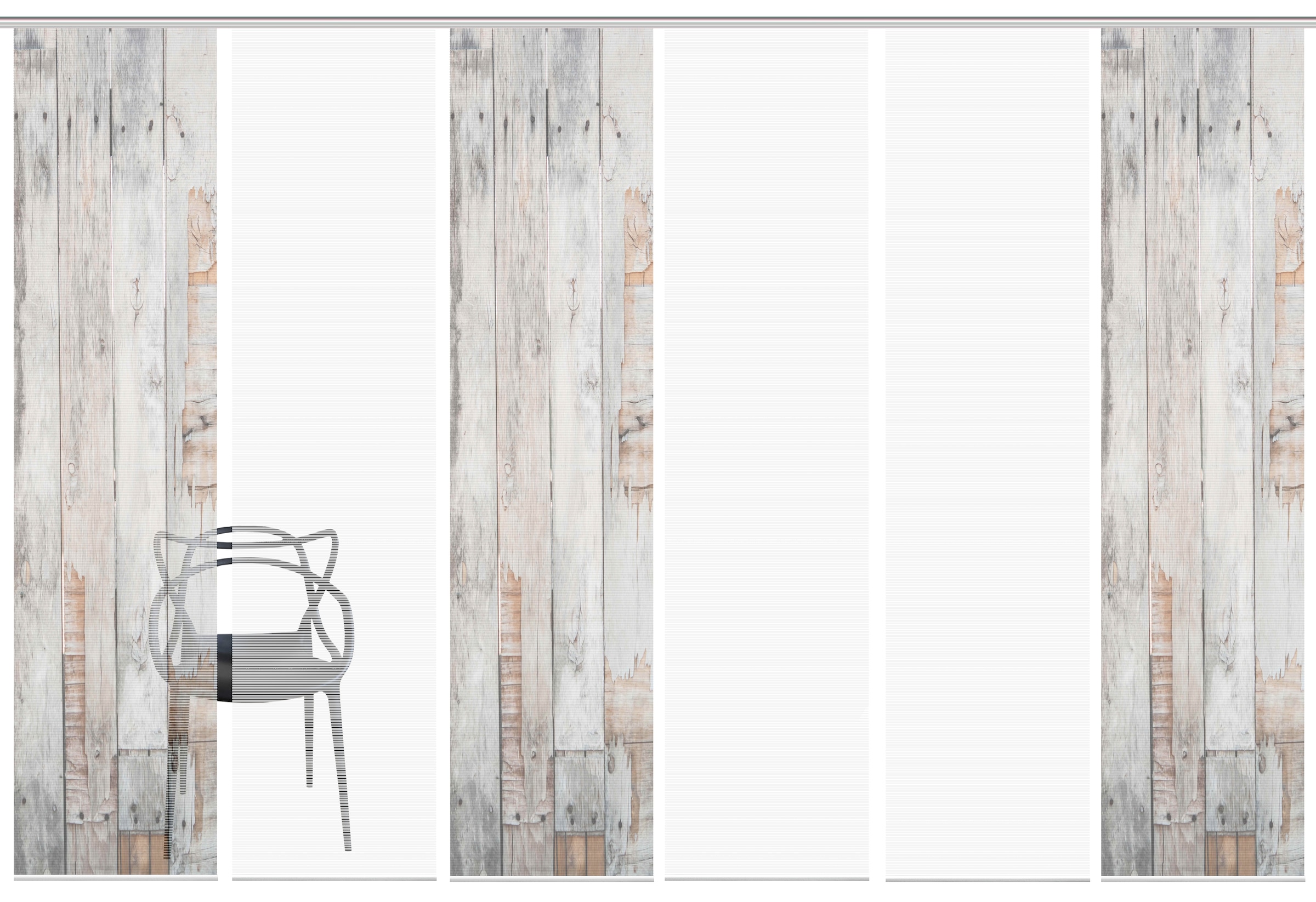 Vision Schiebegardine »LIZZA«, (6 St.), SET,SCHIEBEVORHANG,BAMBUS,DIGITALDRUCK