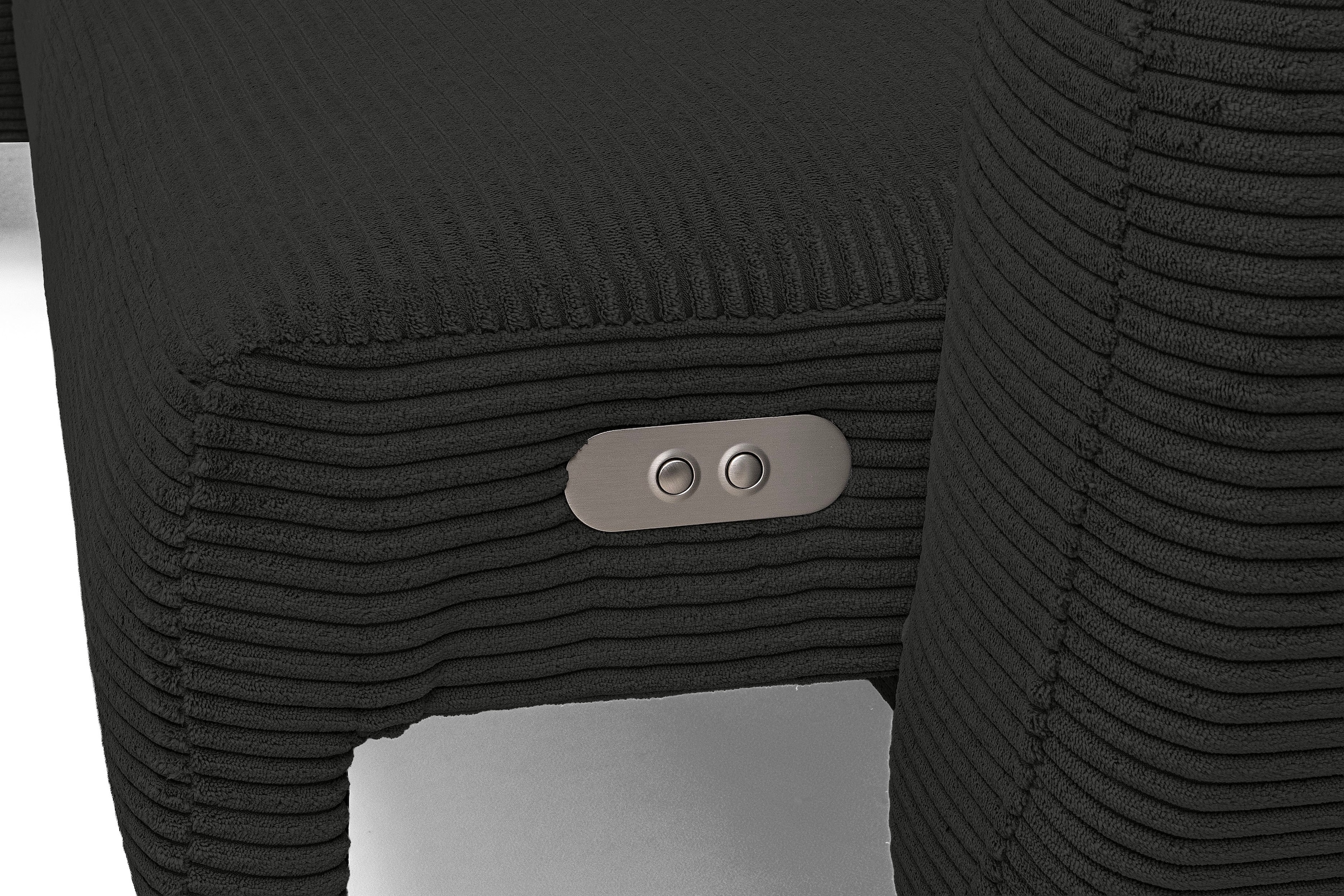 WERK2 Ecksofa »Alisson, mit elektrischer Sitztiefenverstellung, L-Form, Breite 277 cm«, Alisson – flexibler Komfort mit modernem Design und smarten Details.