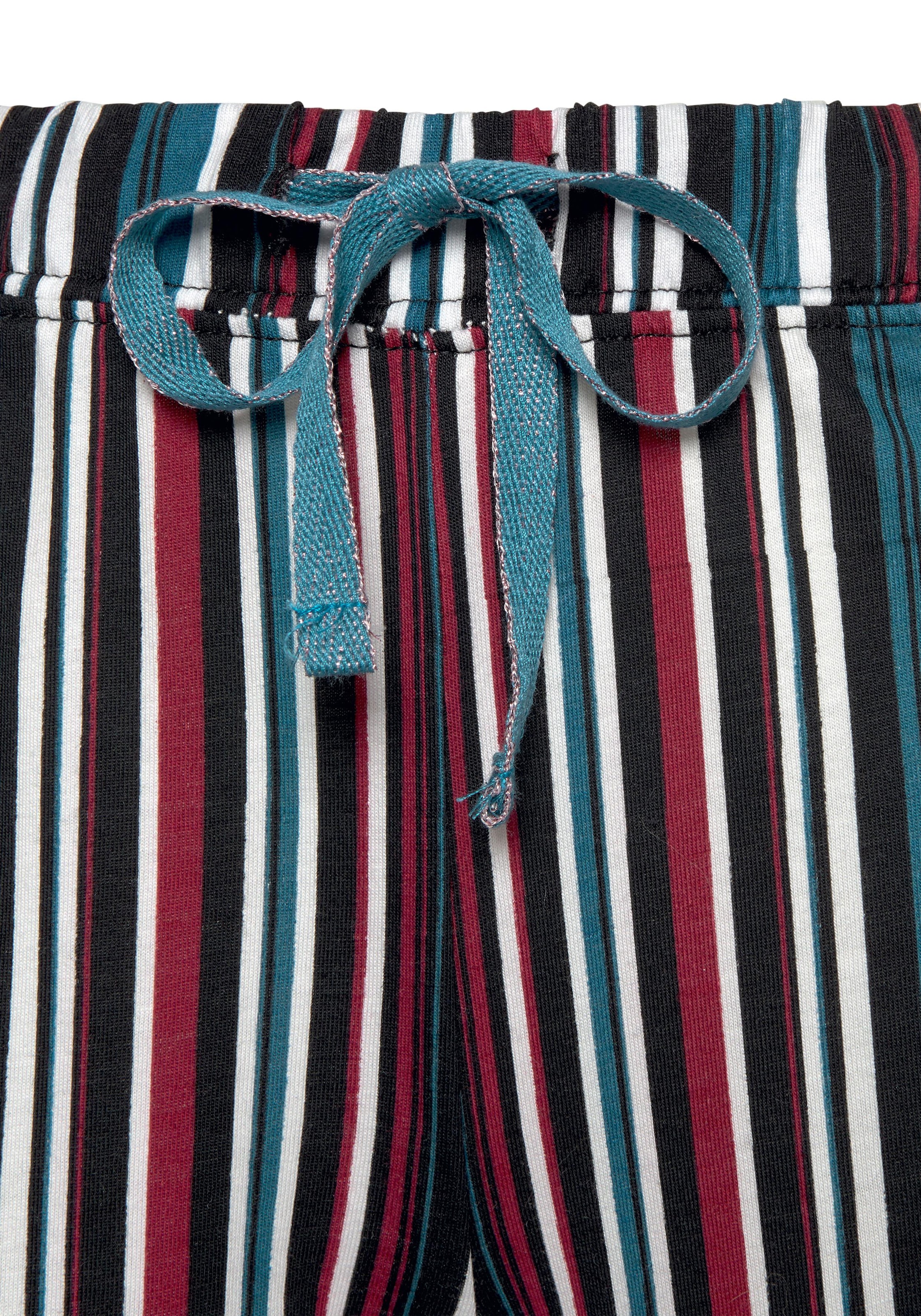 s.Oliver Schlafhose, mit Allover-Muster und kontrastfarbener Kordel