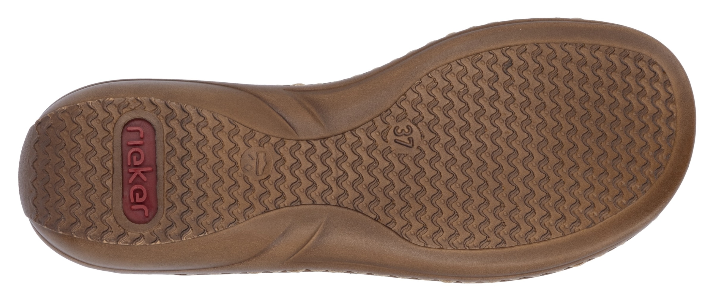 Rieker Pantolette, Sommerschuh, Strandschuh, Klettschuh mit Perforation