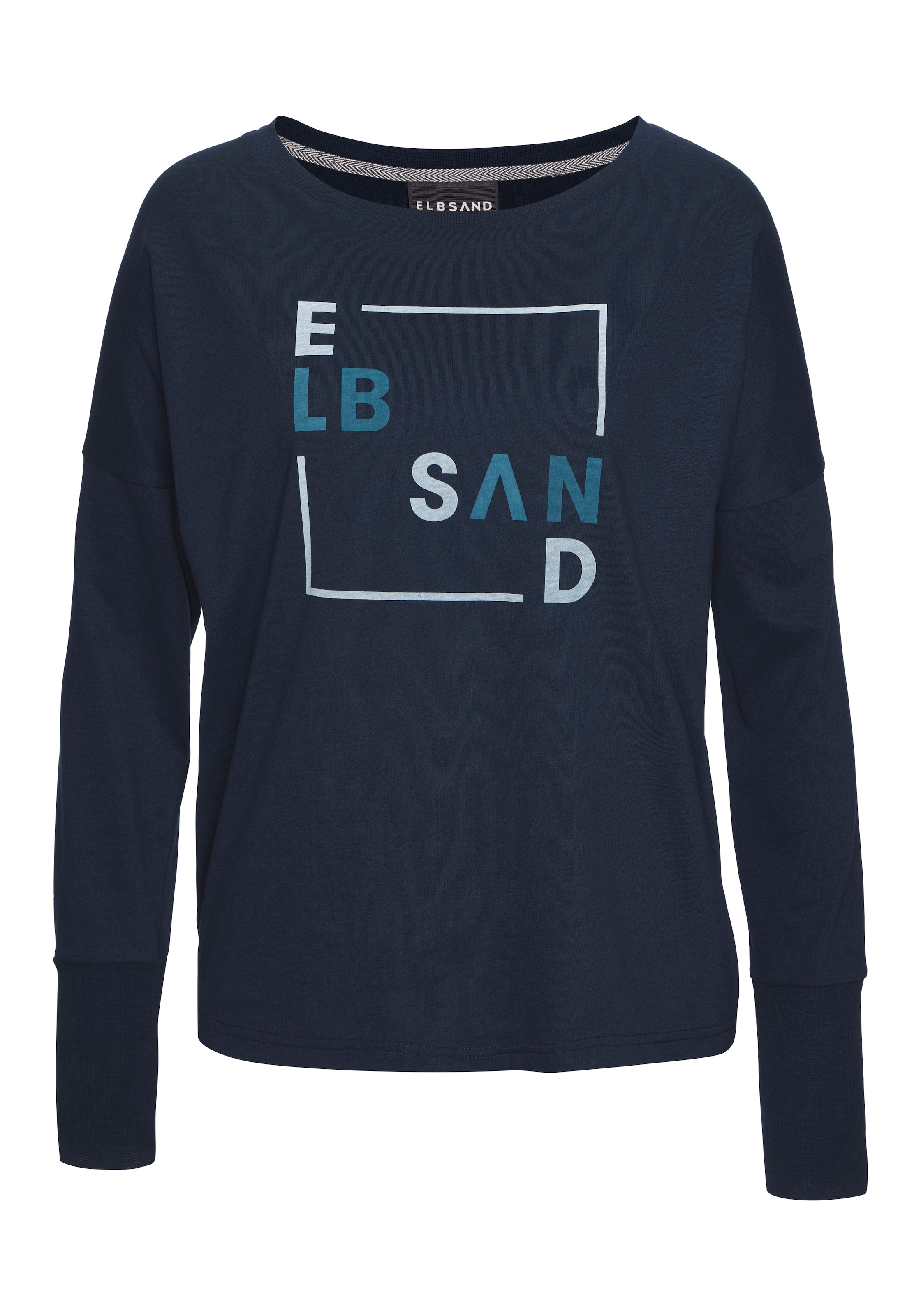 Elbsand Langarmshirt , mit Frontdruck, Longsleeve, lockerer Schnitt
