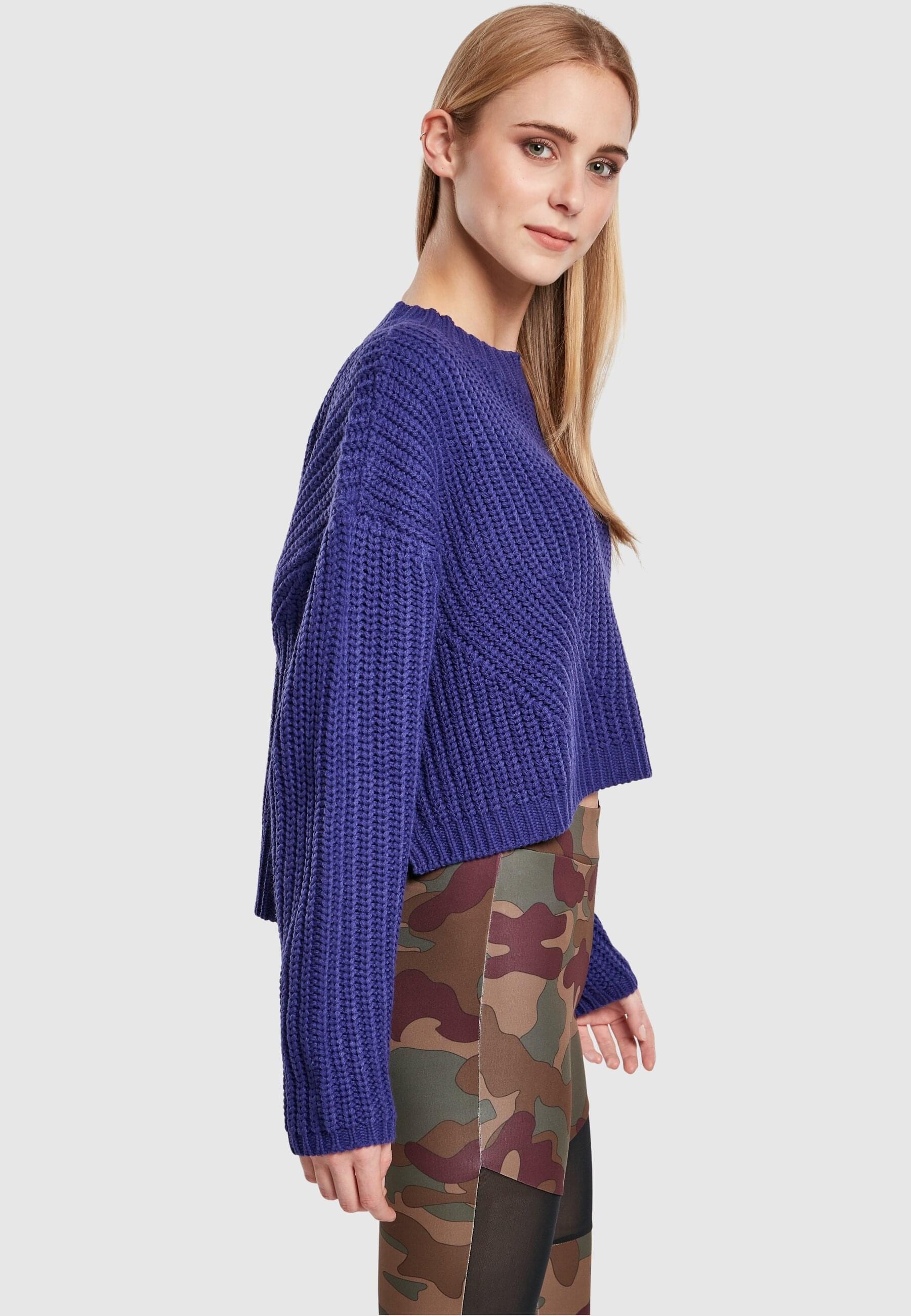 URBAN CLASSICS Rundhalspullover »Urban Classics Damen Ladies Wide Oversize Sweater«, (1 tlg.)
