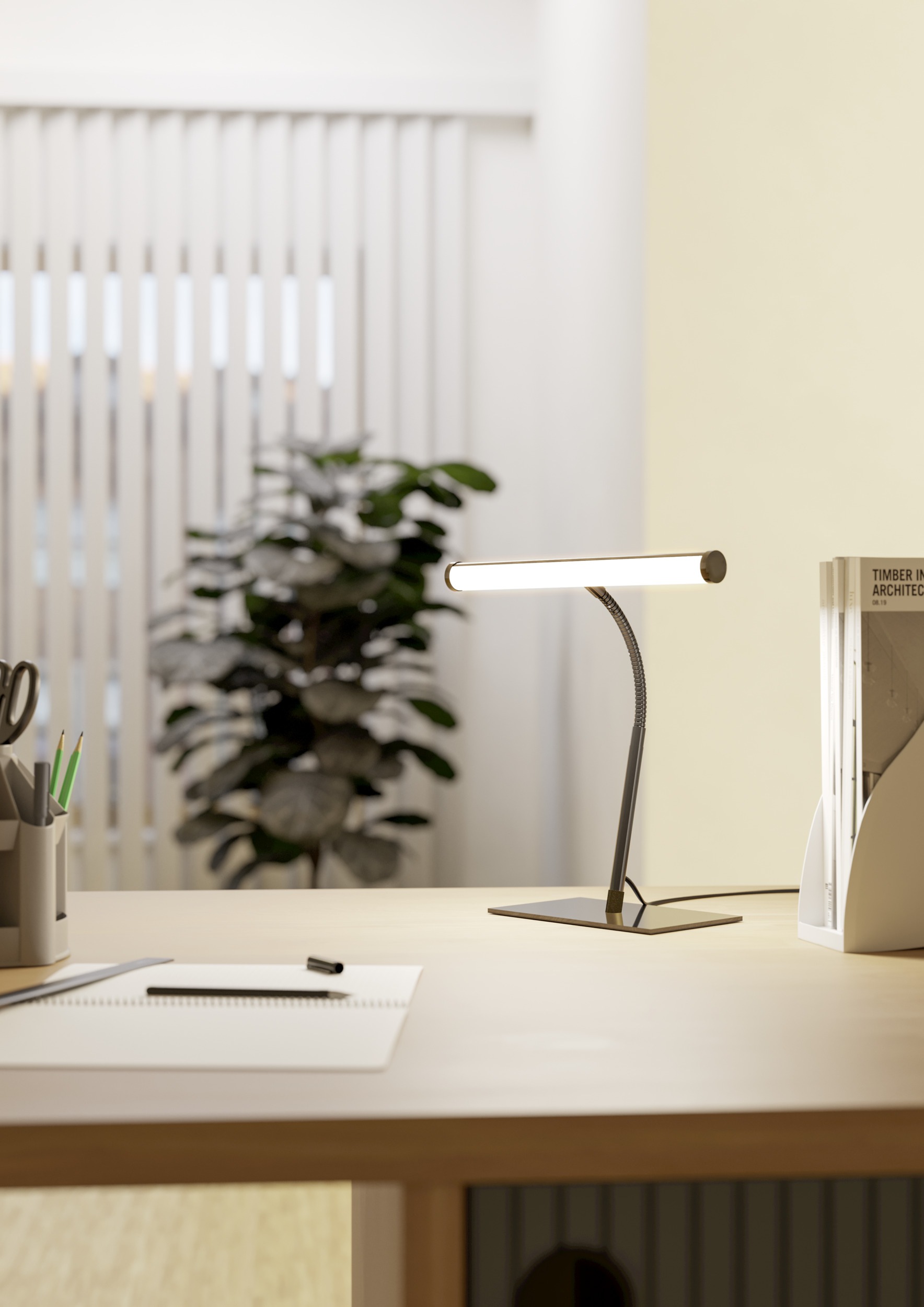 EGLO Tischleuchte »RICCIONE Tischlampe - Stahl, Alu - LED - 1X5W - IP20« LED-Modul 1 Stk. Kaltweiß | Neutralweiß | Warmweiß Nachttischlampe, Schreibtischleuchte, Leselampe, L30 x B19 x H39,5 cm