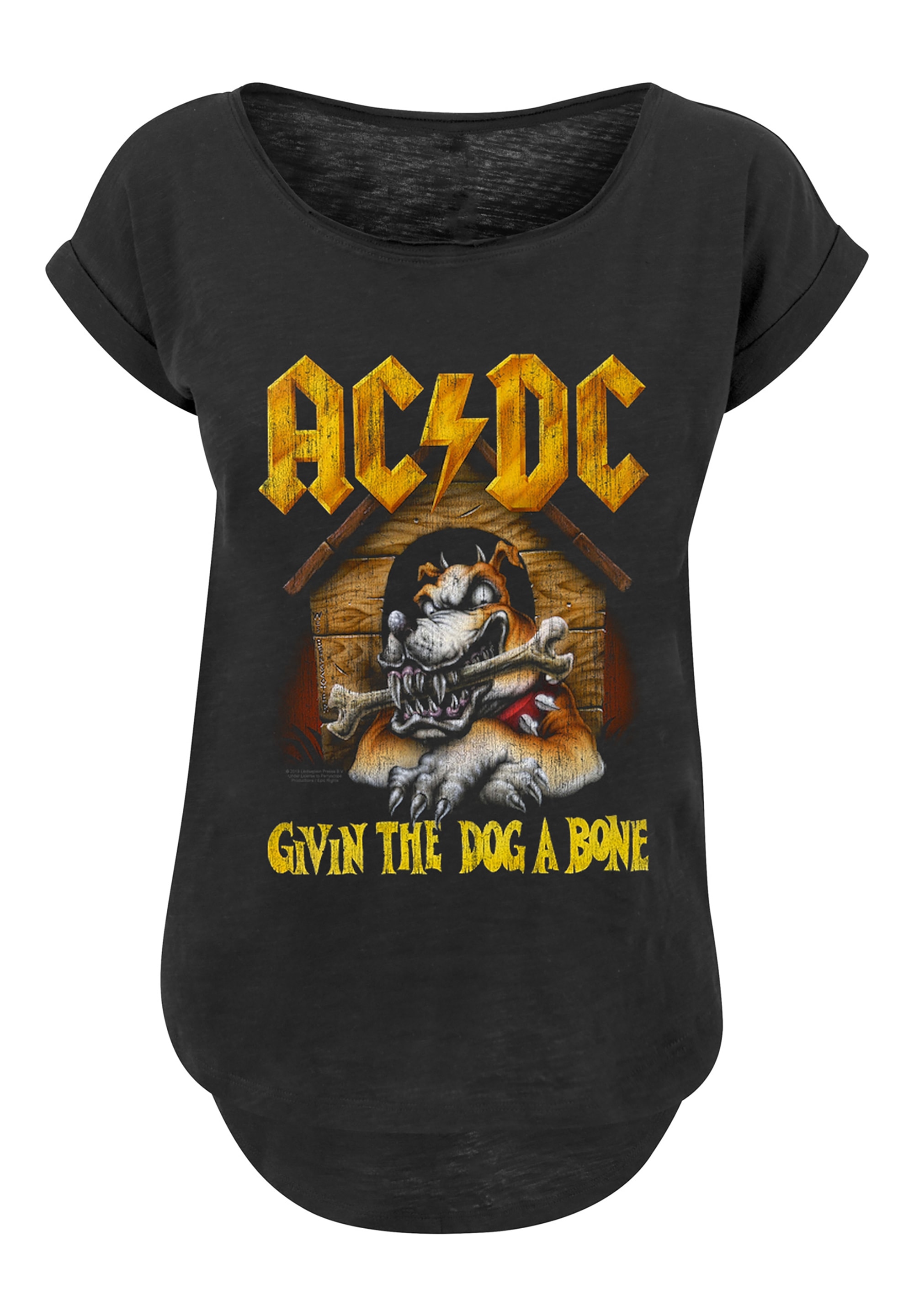 F4NT4STIC T-Shirt "ACDC Givin The Dog A Bone Rock Metal Musik", Damen,Premi günstig online kaufen