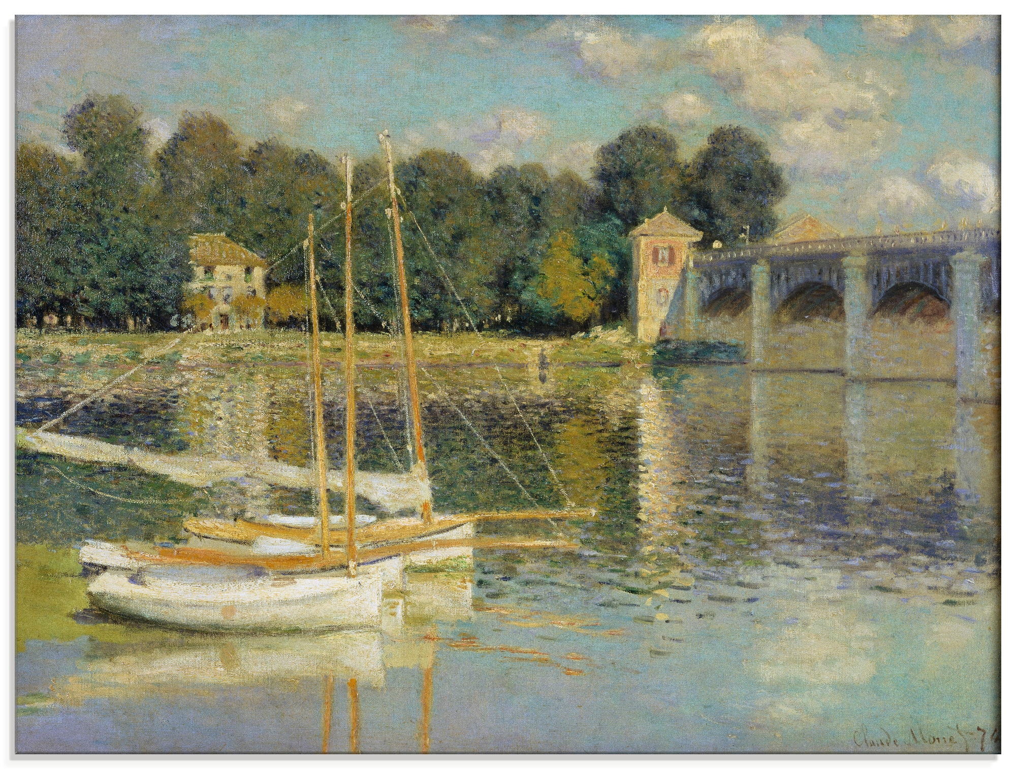 Artland Glasbild "Die Brücke von Argenteuil. 1874", Boote & Schiffe, (1 St.), in verschiedenen Größen