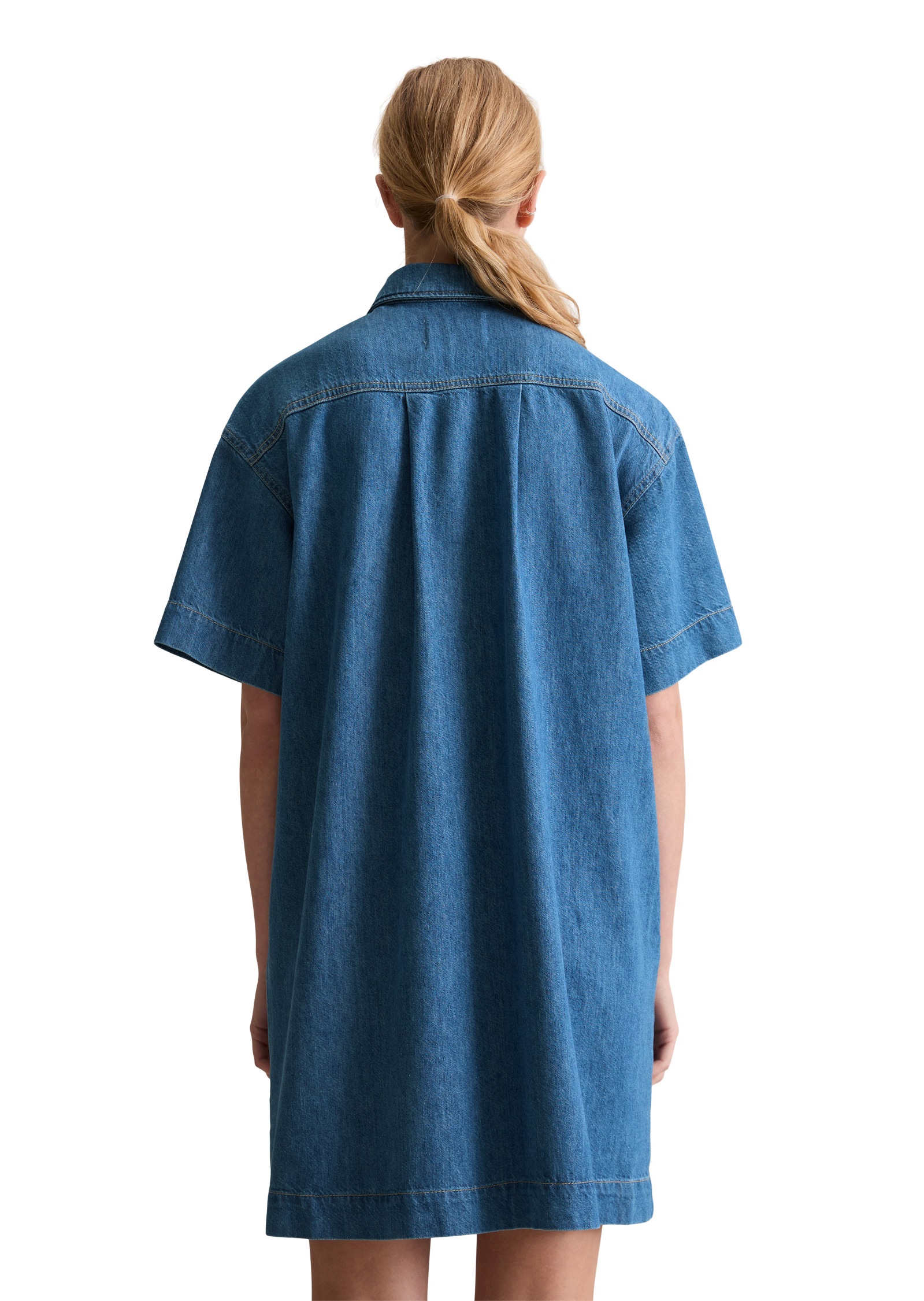 Marc O'Polo DENIM Hemdblusenkleid »mit recyeltem Leinen-Garn«