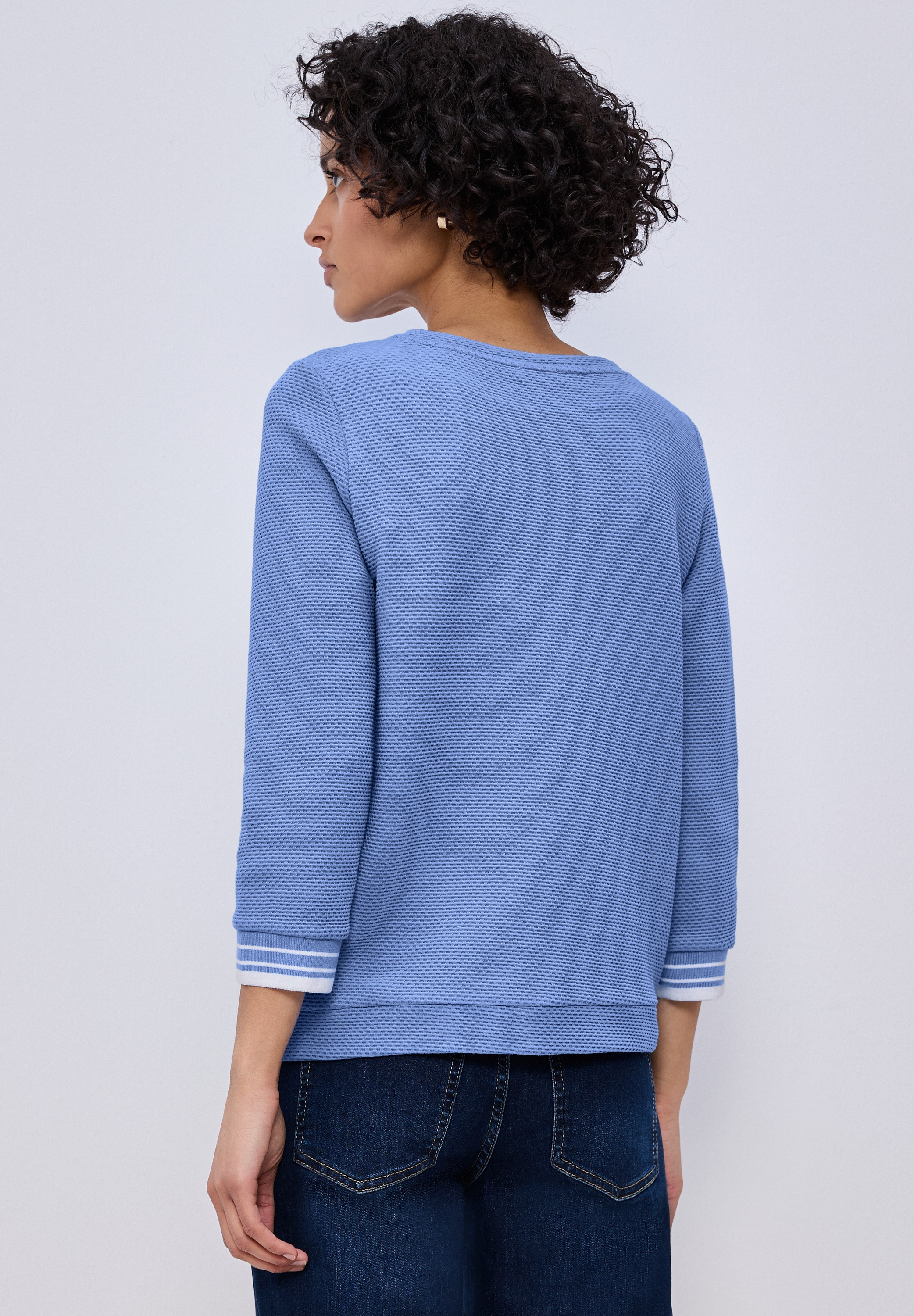 STREET ONE 3/4-Arm-Shirt mit U-Boot-Ausschnitt