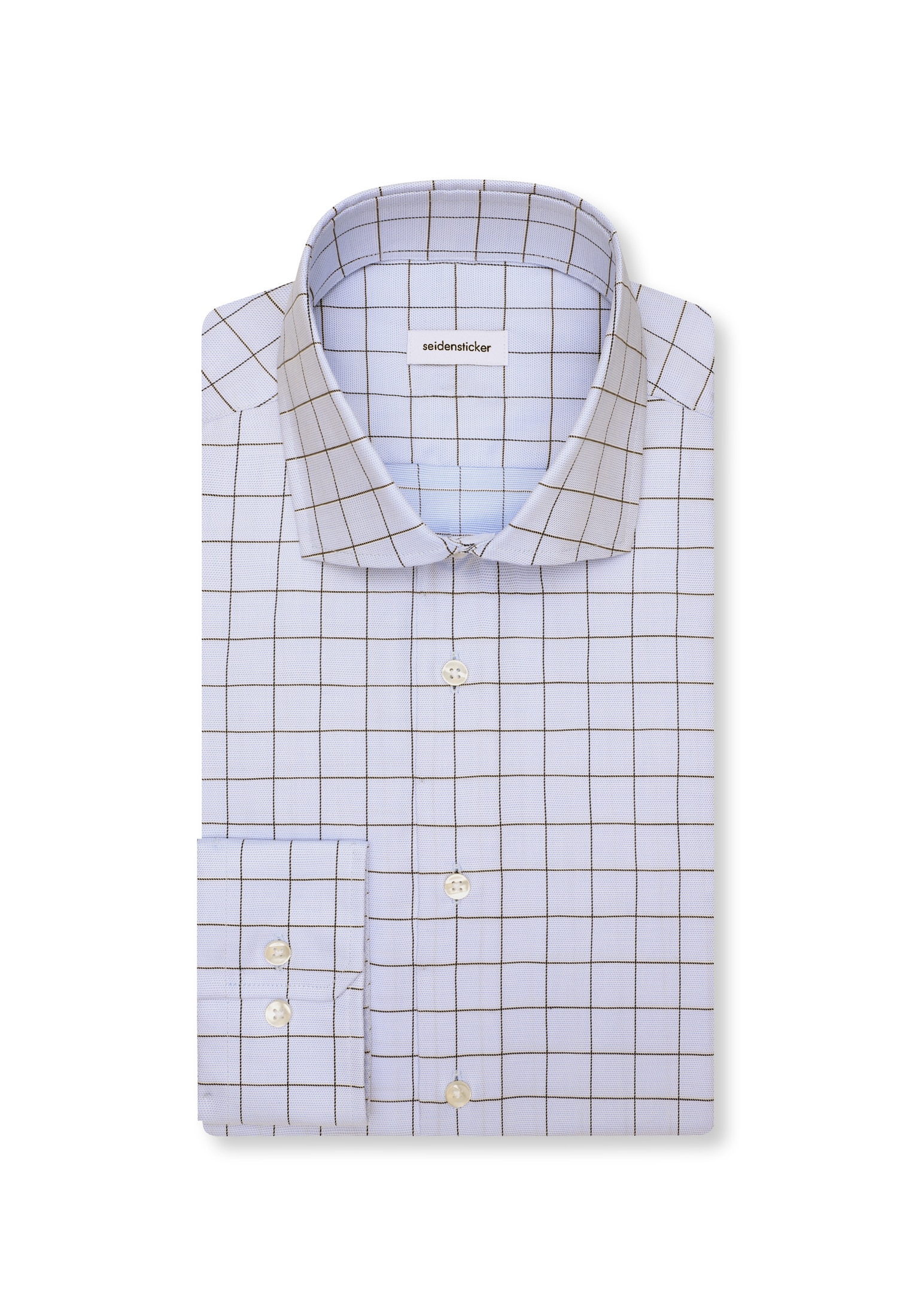 seidensticker Businesshemd »Schwarze Rose« Shaped 1/1 Kentkragen Karo