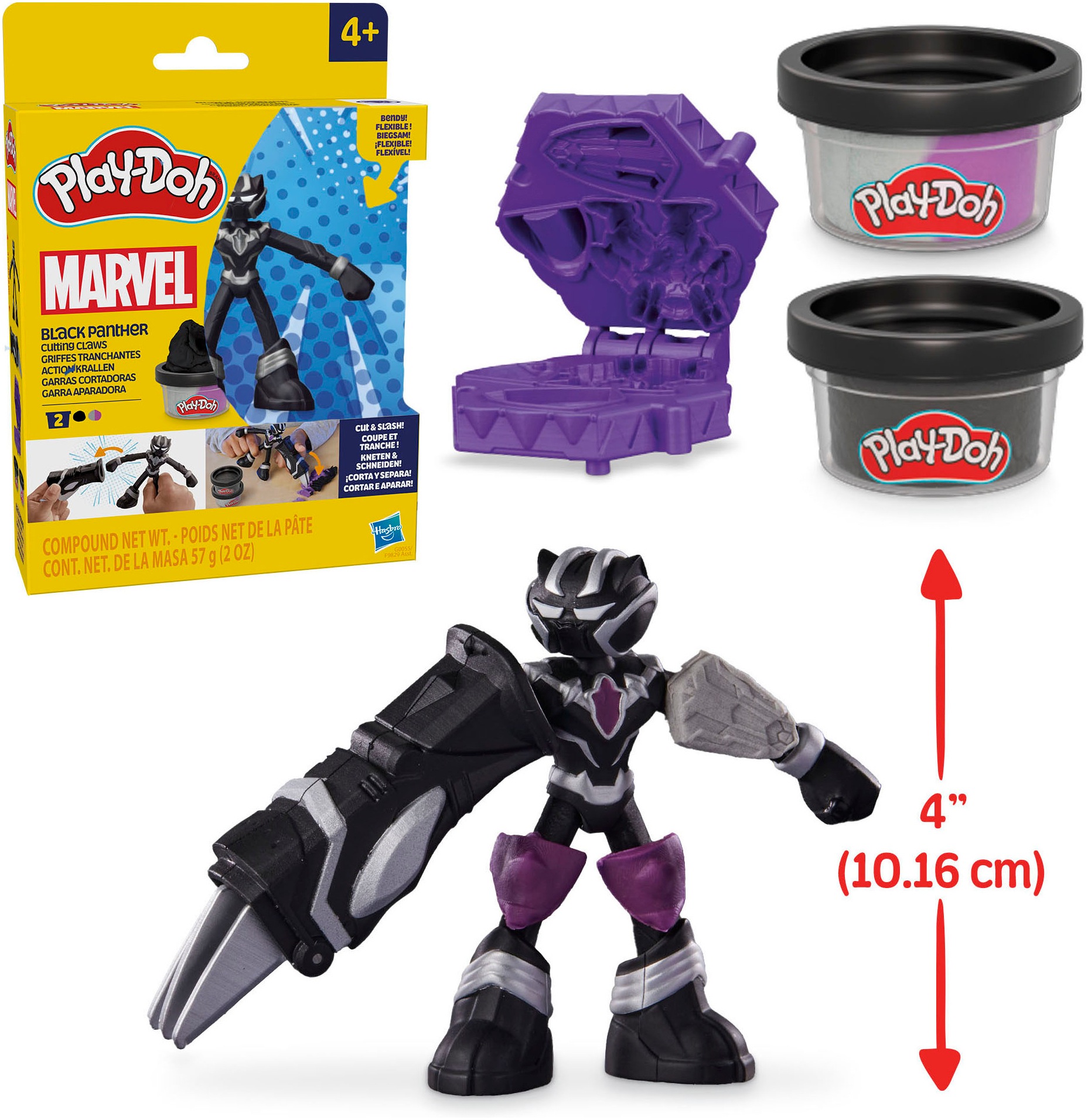 Hasbro Knete »Play-Doh, Marvel Black Panther Action Krallen«