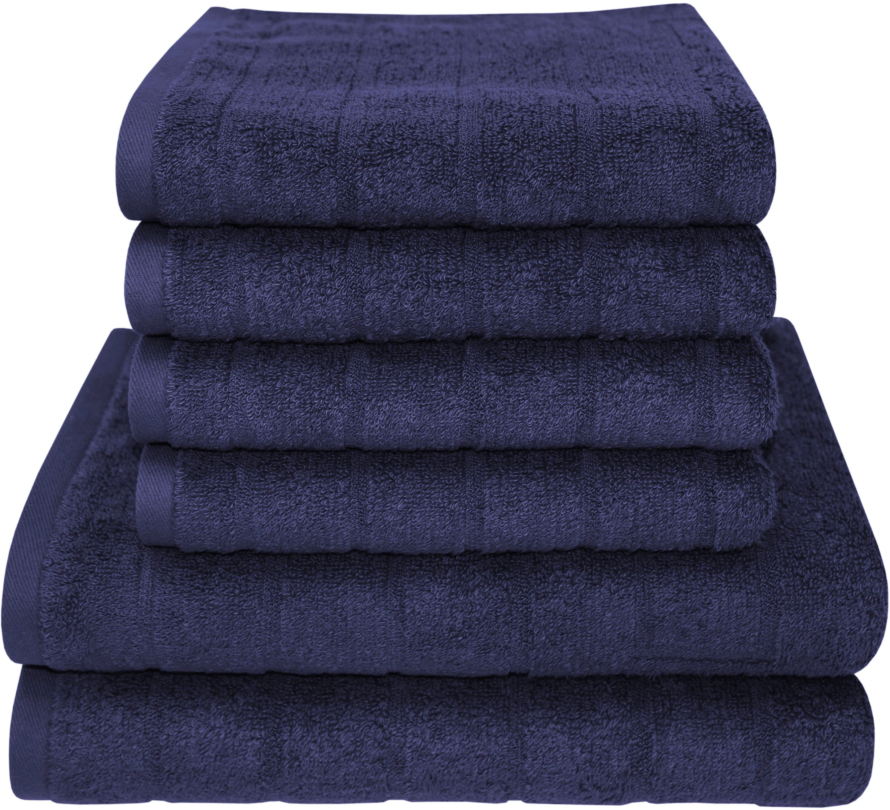 Dyckhoff Handtuch Set "City Lights" Set 6 Stk. Walkfrottier 4 Handtücher (50x100cm), 2 Duschtücher (70x140cm)