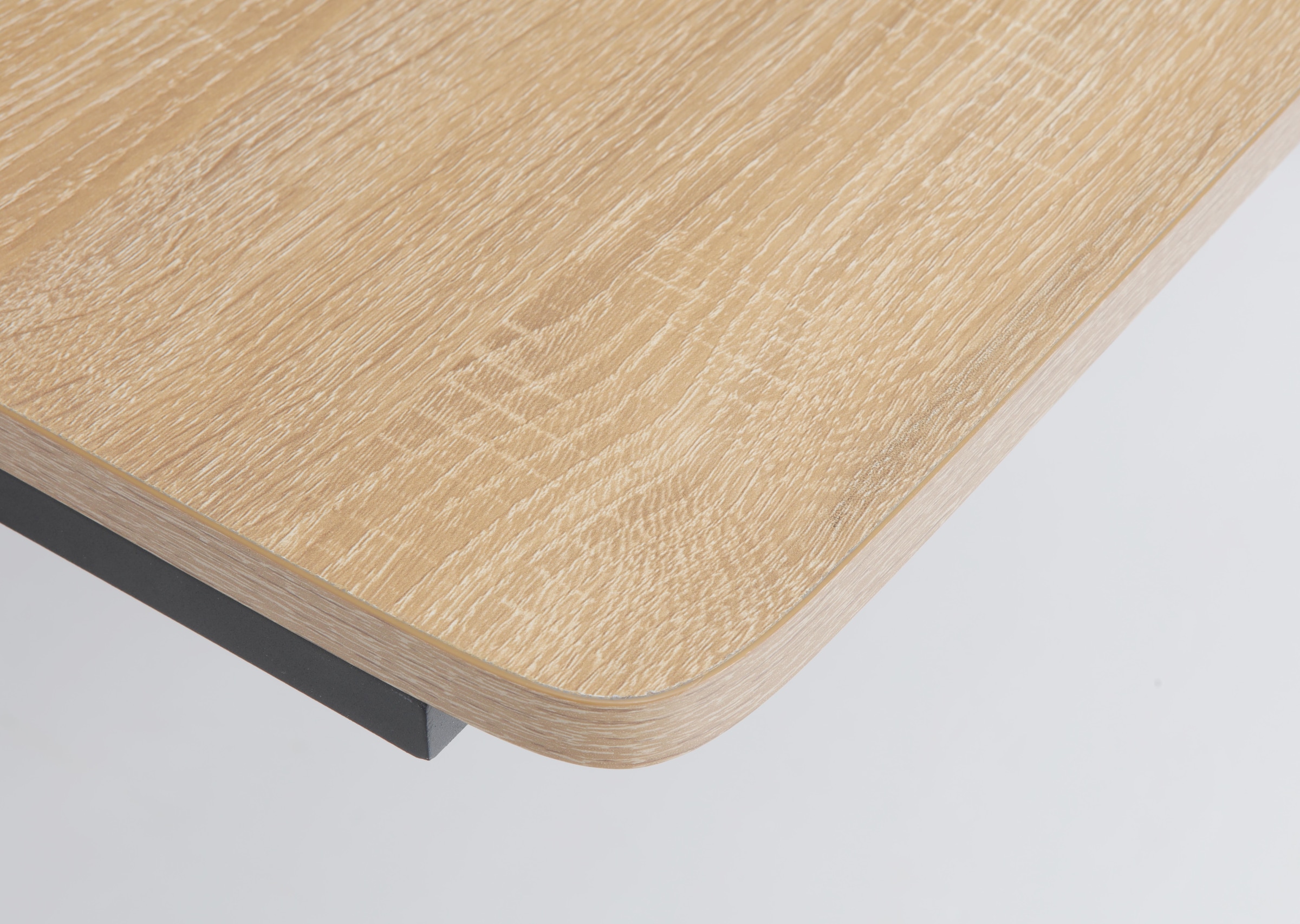 INOSIGN Schreibtisch »Horda, Computertisch mit Monitoraufsatz & Kabeldurchlass,«, asymetrisches Metallgestell, abgerundete ABS-Kanten, Breite 124 cm