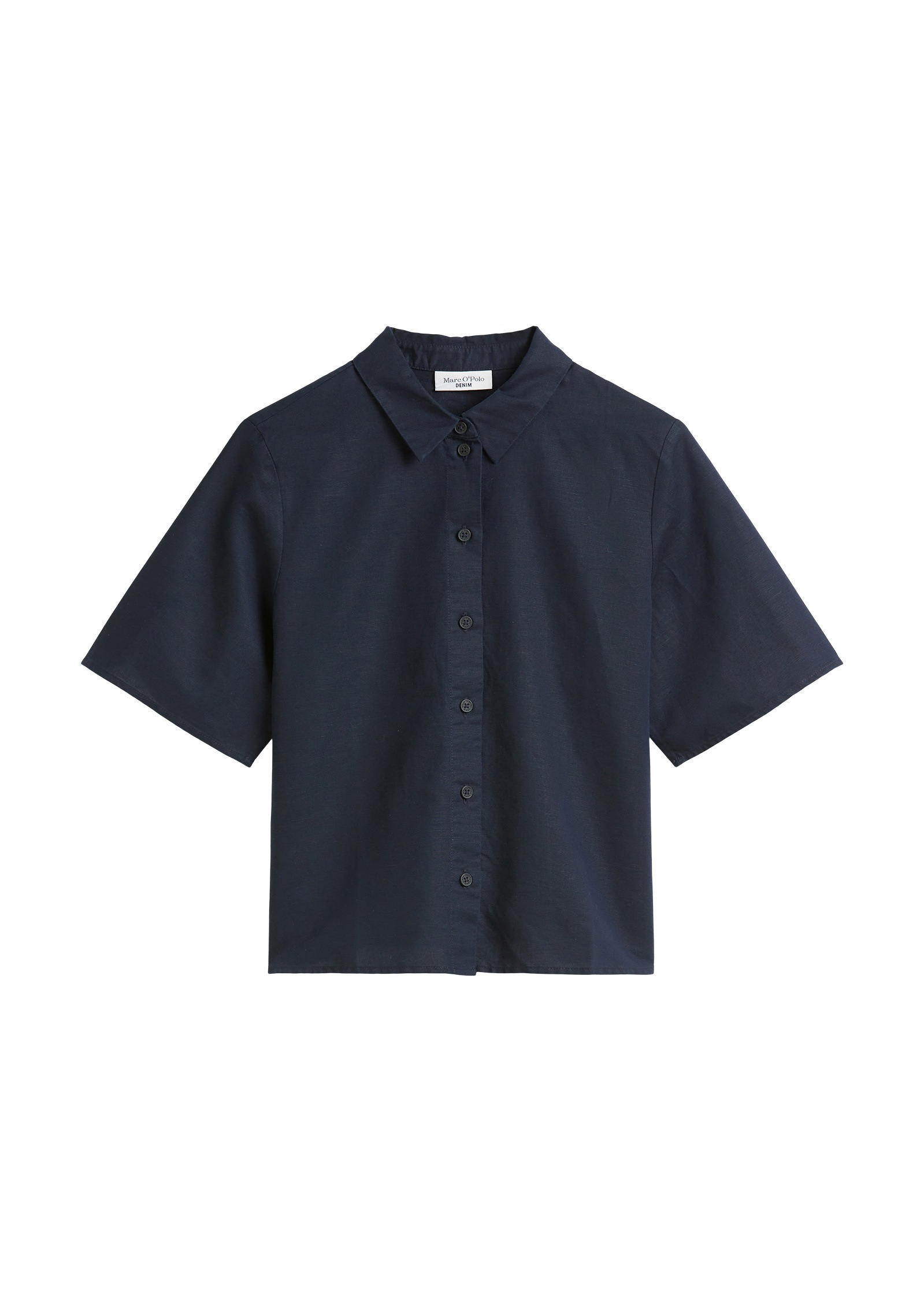 Marc O'Polo DENIM Kurzarmbluse »mit Falten-Details im Rücken«