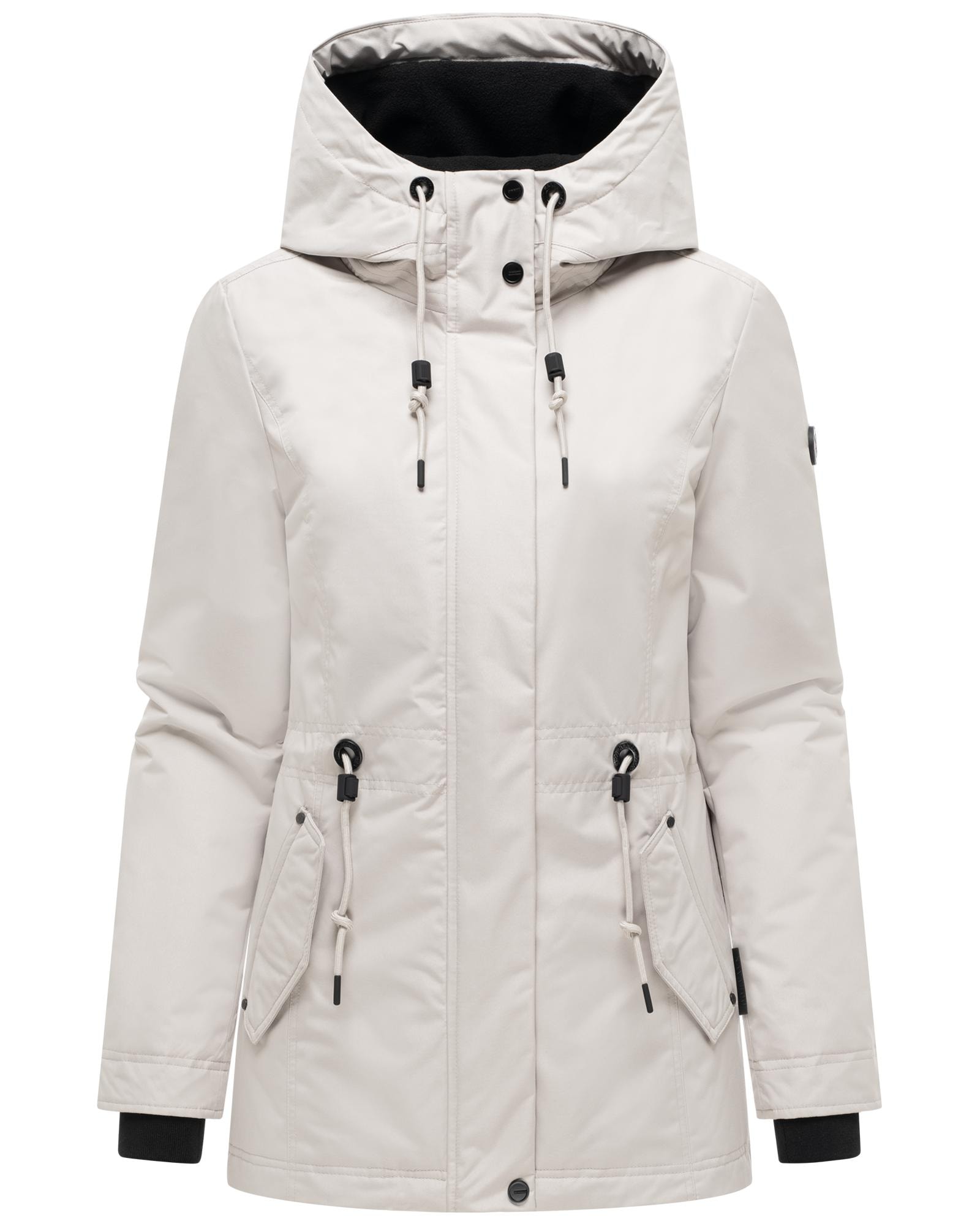 Navahoo "Nibellaa 14" mit Kapuze Warme Damen Jacke mit Taillenzugkordel