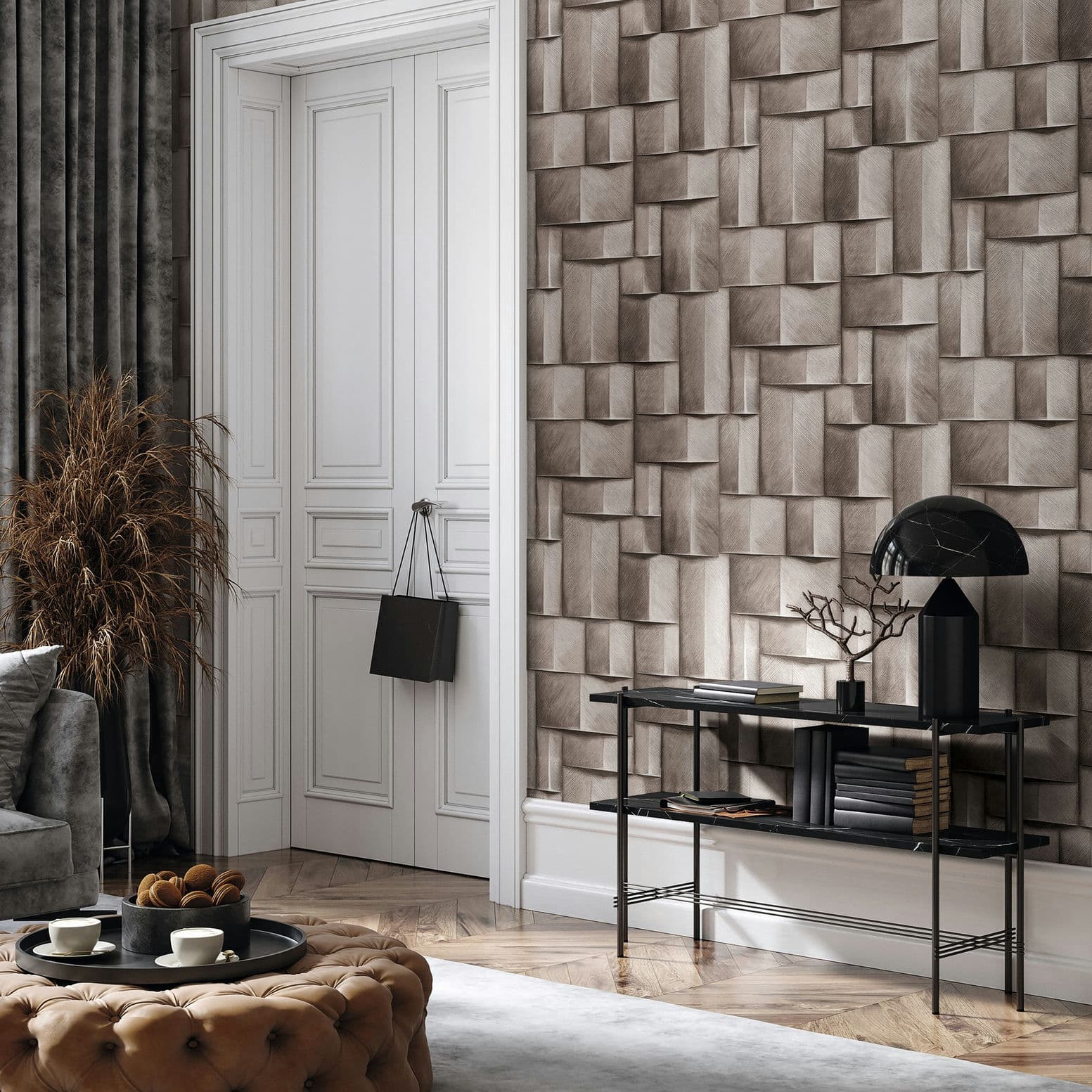 Marburg Vliestapete "Tapete Modern Cubes" 3D-Optik geprägt moderne Vliestapete für Wohnzimmer Schlafzimmer Küche