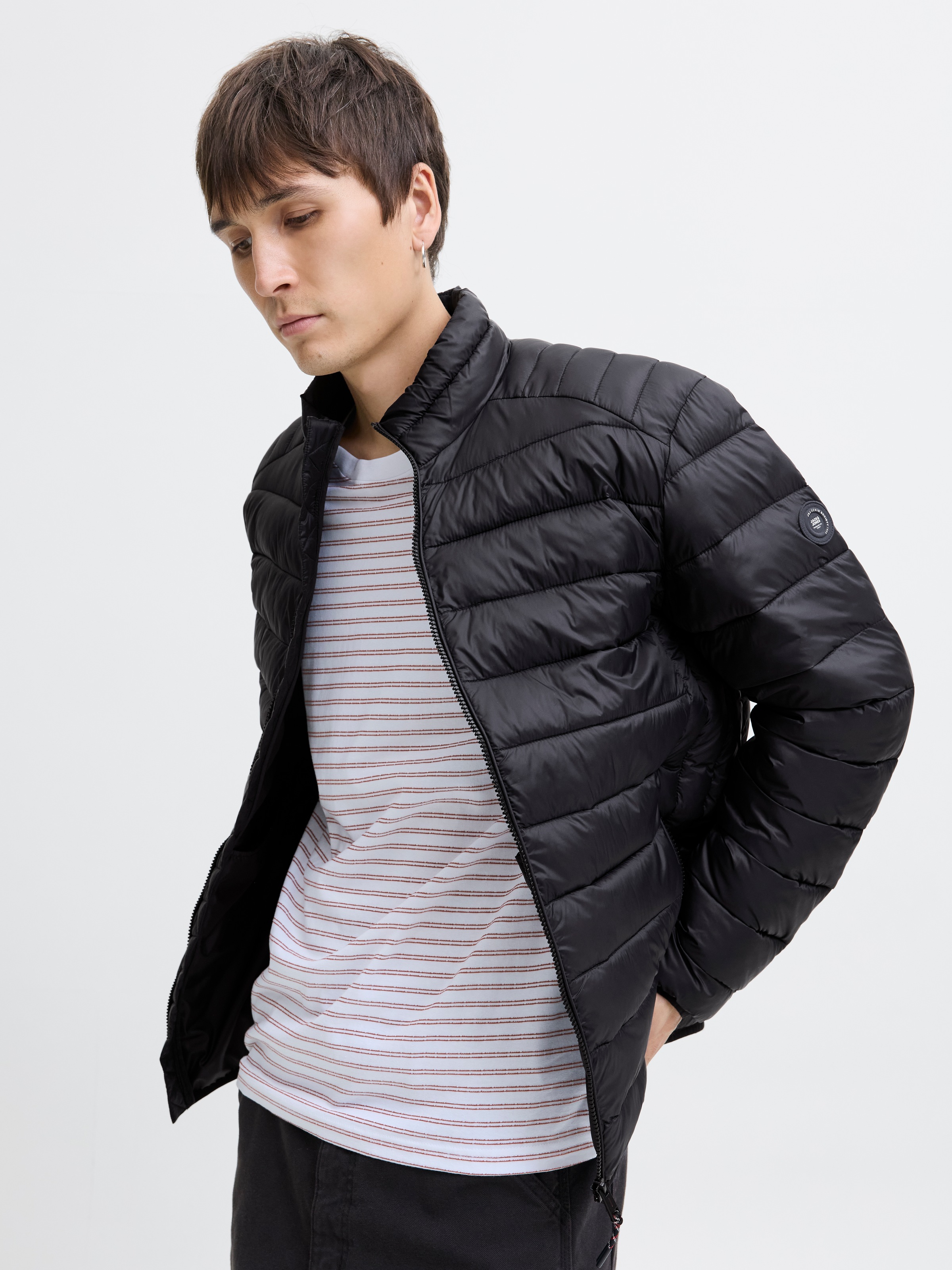 Jack & Jones Steppjacke "JJEBRADLEY LIGHT PUFFER COLLAR NOOS" ohne Kapuze günstig online kaufen