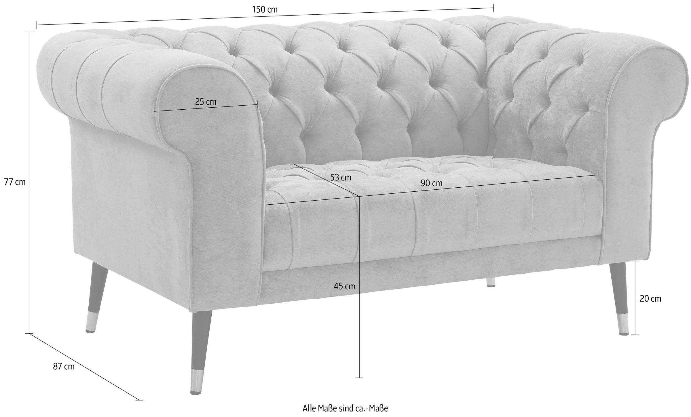 Guido Maria Kretschmer Home&Living Chesterfield-Sofa »Tinnum«