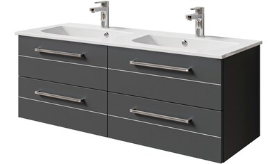 Waschtisch »Serie 6025 Mineralmarmor-Waschtisch mit Unterschrank, 132 cm breit«