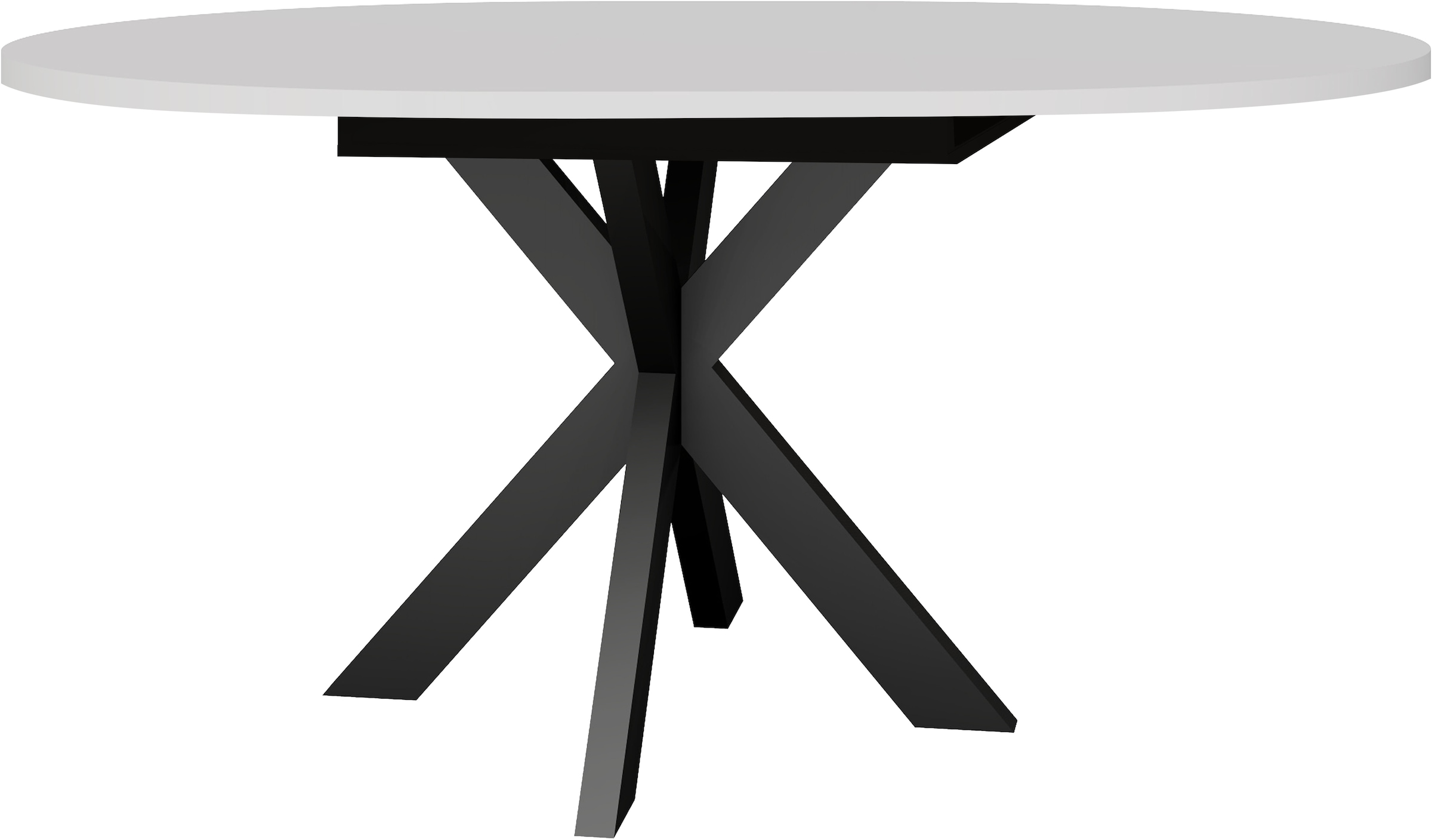 Mäusbacher Esstisch Runder Esstisch, Metallgestell in Stern-Form, ausziehbar