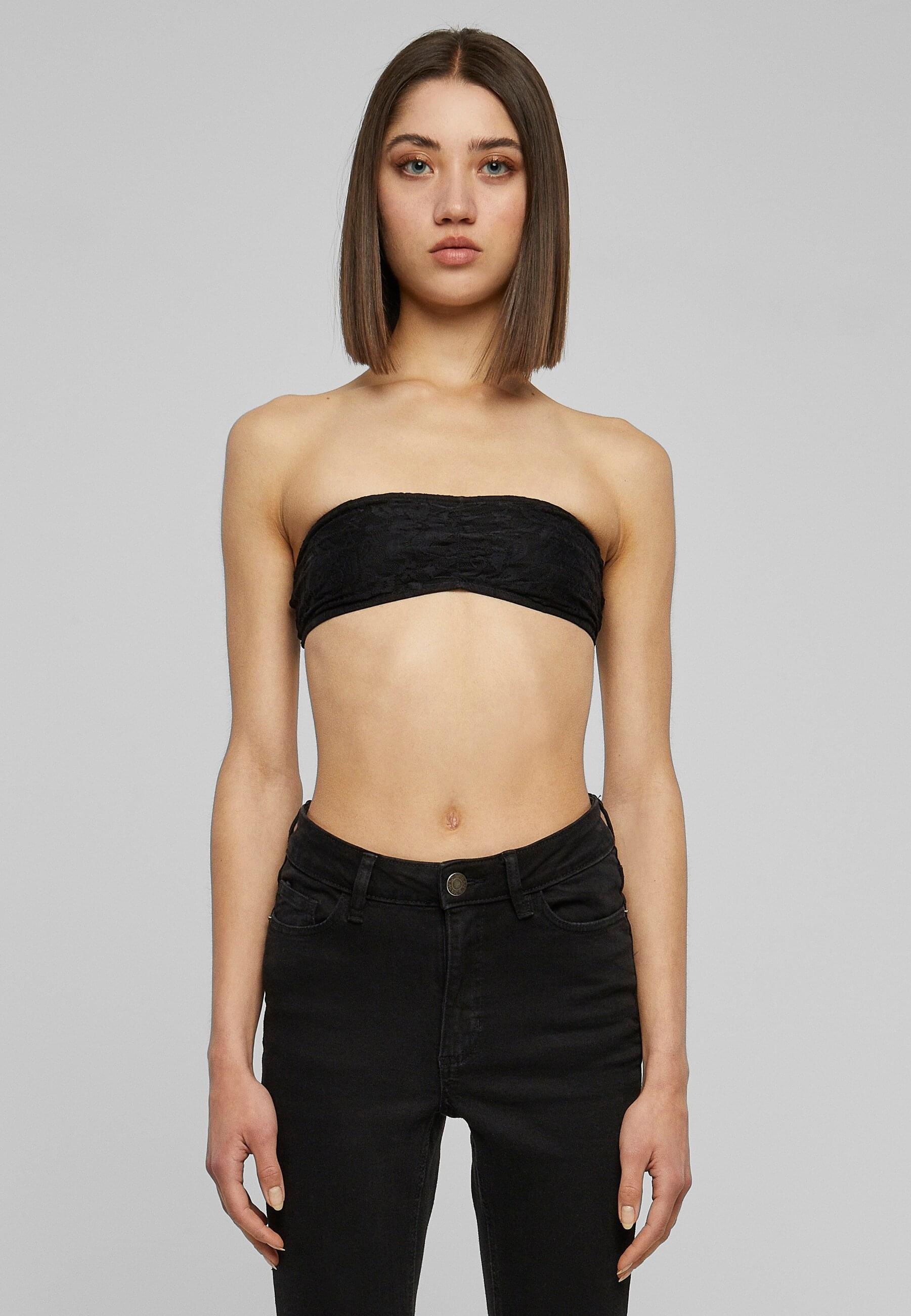 URBAN CLASSICS Sport-BH »Urban Classics Damen Ladies Laces Bandeau«