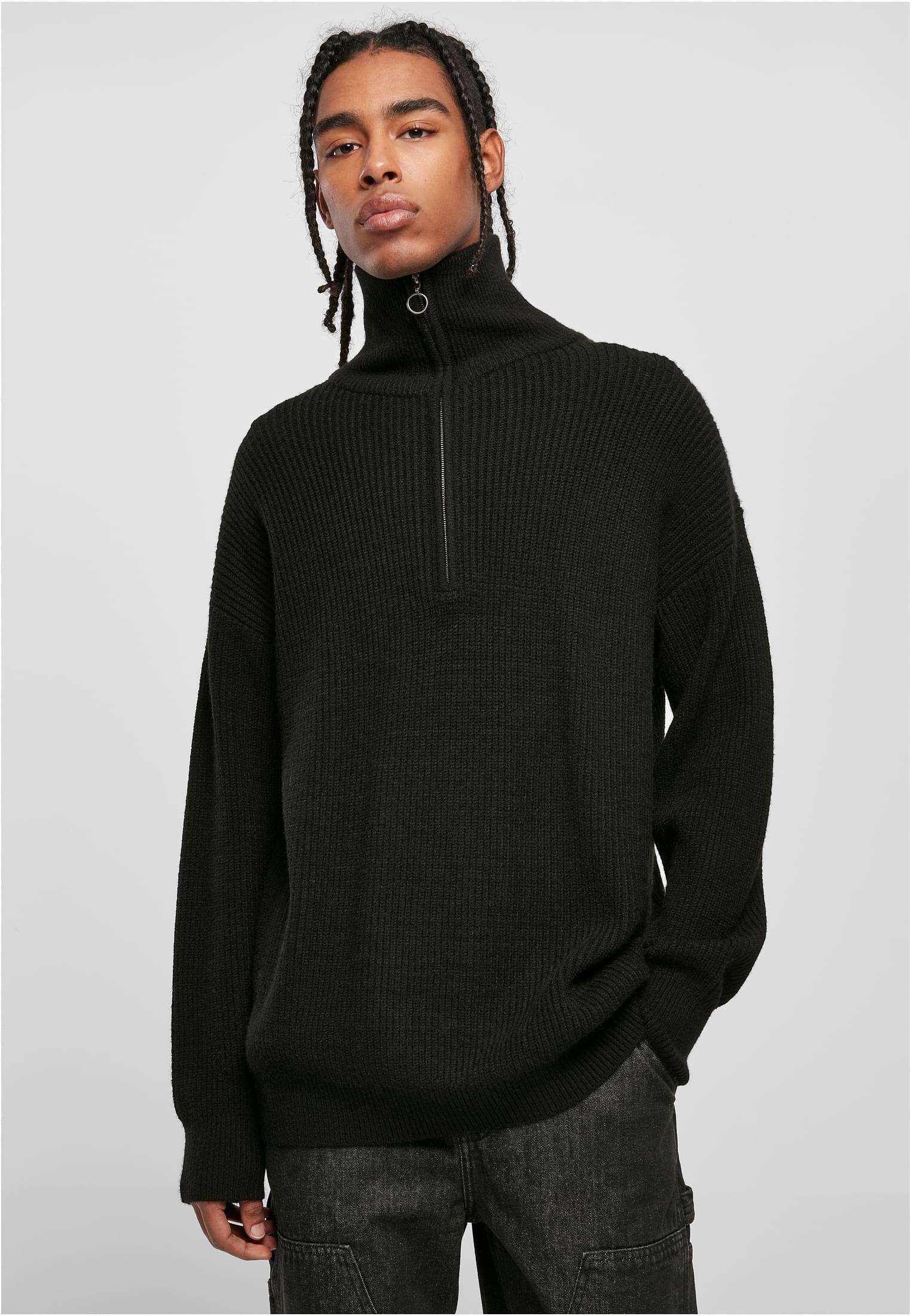 URBAN CLASSICS Sweater "Urban Classics Herren Oversized Knitted Troyer" 1 S günstig online kaufen