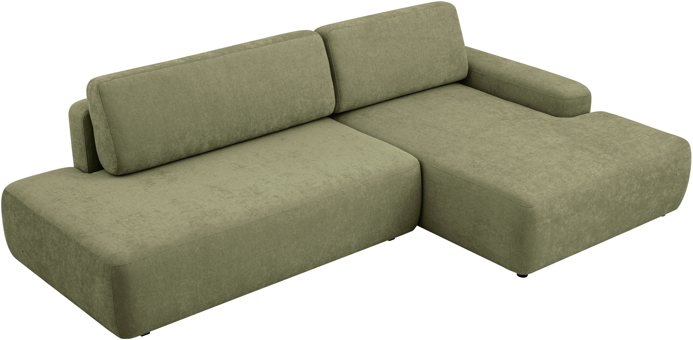 INOSIGN Ecksofa »TORGE, Schlafsofa Cord, Samtvelours u. Strukur fein, Couch in L-Form«, Schlaffunktion und Bettkasten, Liegefläche: 210x125 cm, neues Design