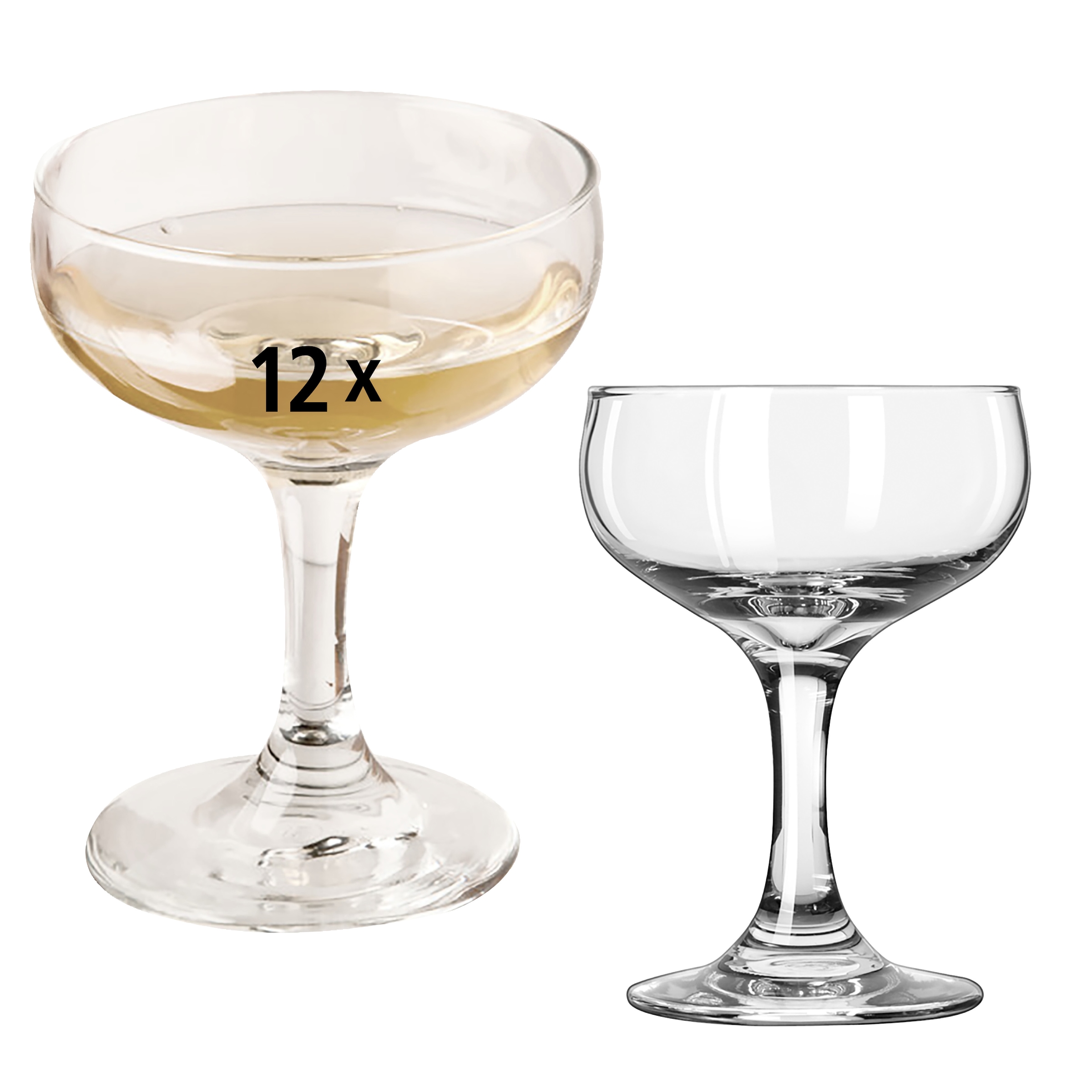 LIBBEY Gläser-Set »Coupe Glas -EMBASSY- 163 ml, Ø 8,5 cm, H: 11,5 cm, 12er Set«, (Set, 12 tlg.), hochwertig verarbeitet, im modernen Design