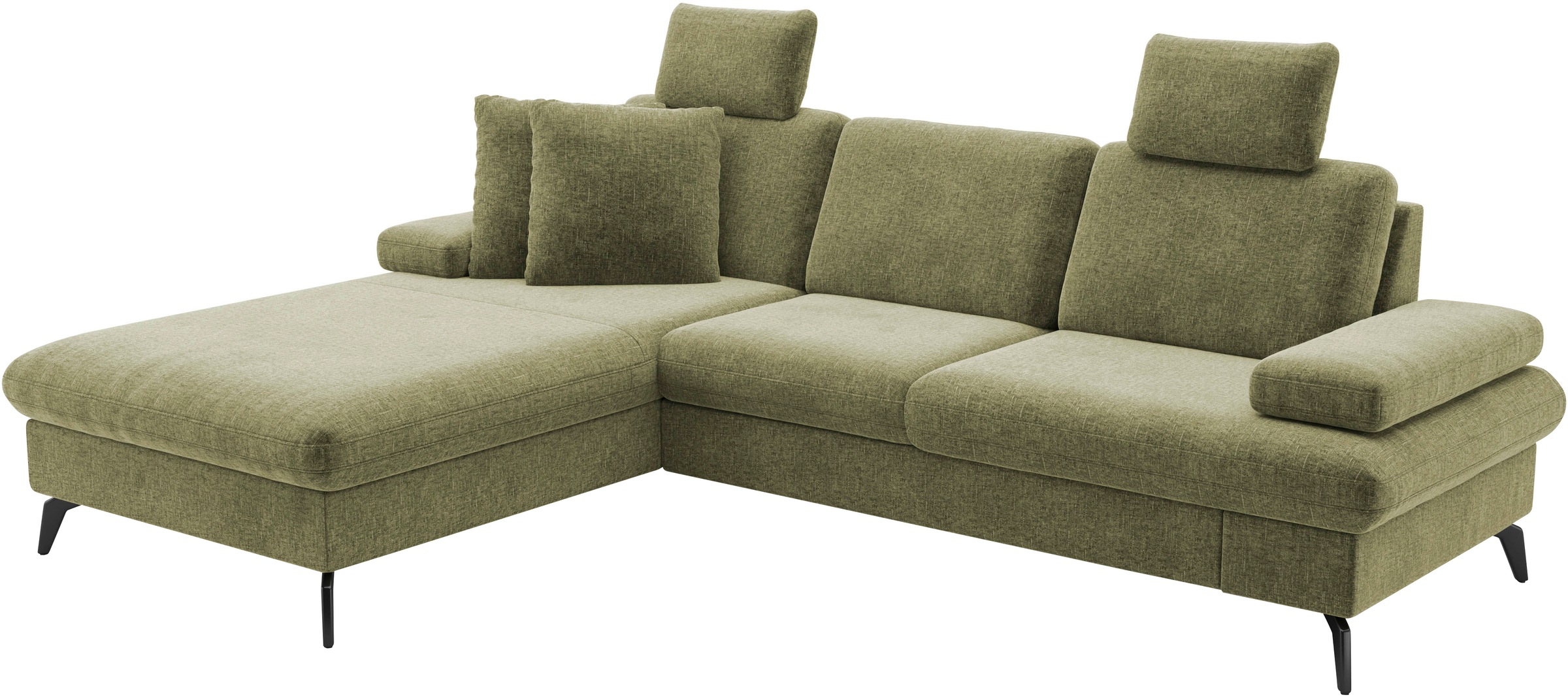 sit&more Ecksofa »Morris Jubi, L-Form«, inkl. Armteilfunktion und 1 Zierkissen, wahlweise mit Bettfunktion