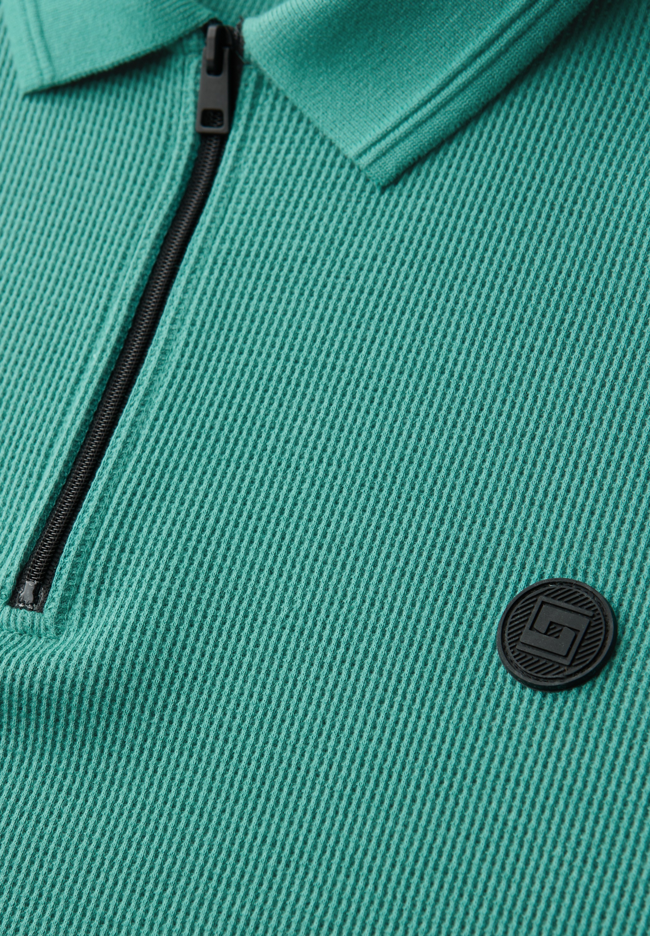 STREET ONE MEN Poloshirt mit Waffelstruktur