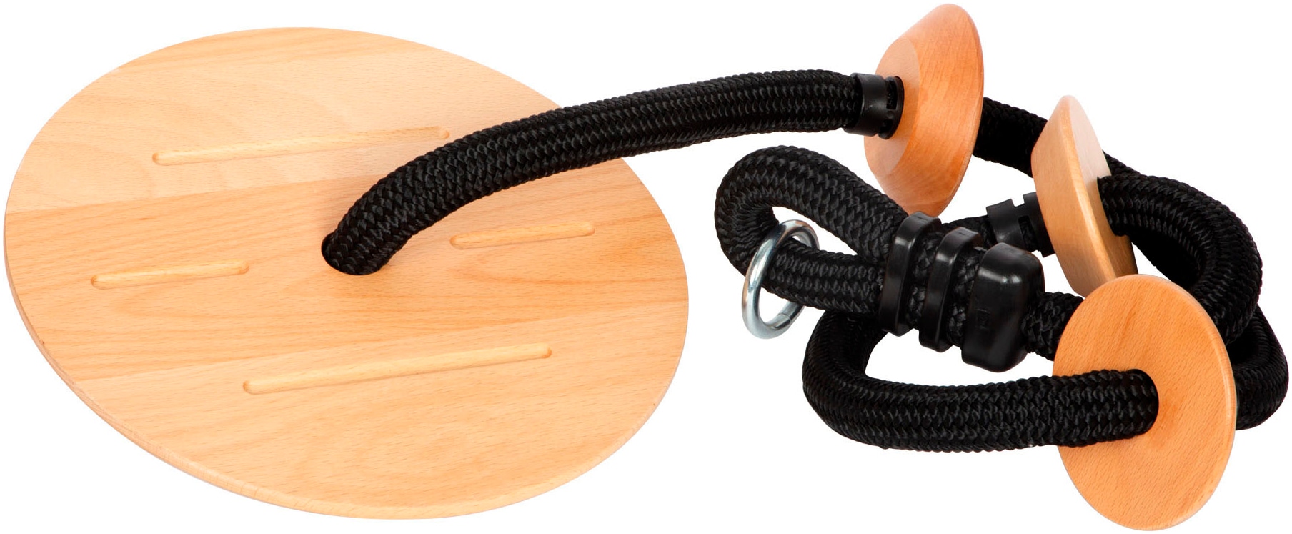 Small Foot Schaukelsitz »Tellerschaukel mit Kletterseil, Black Line«, für Klettergerüst und Baumhaus