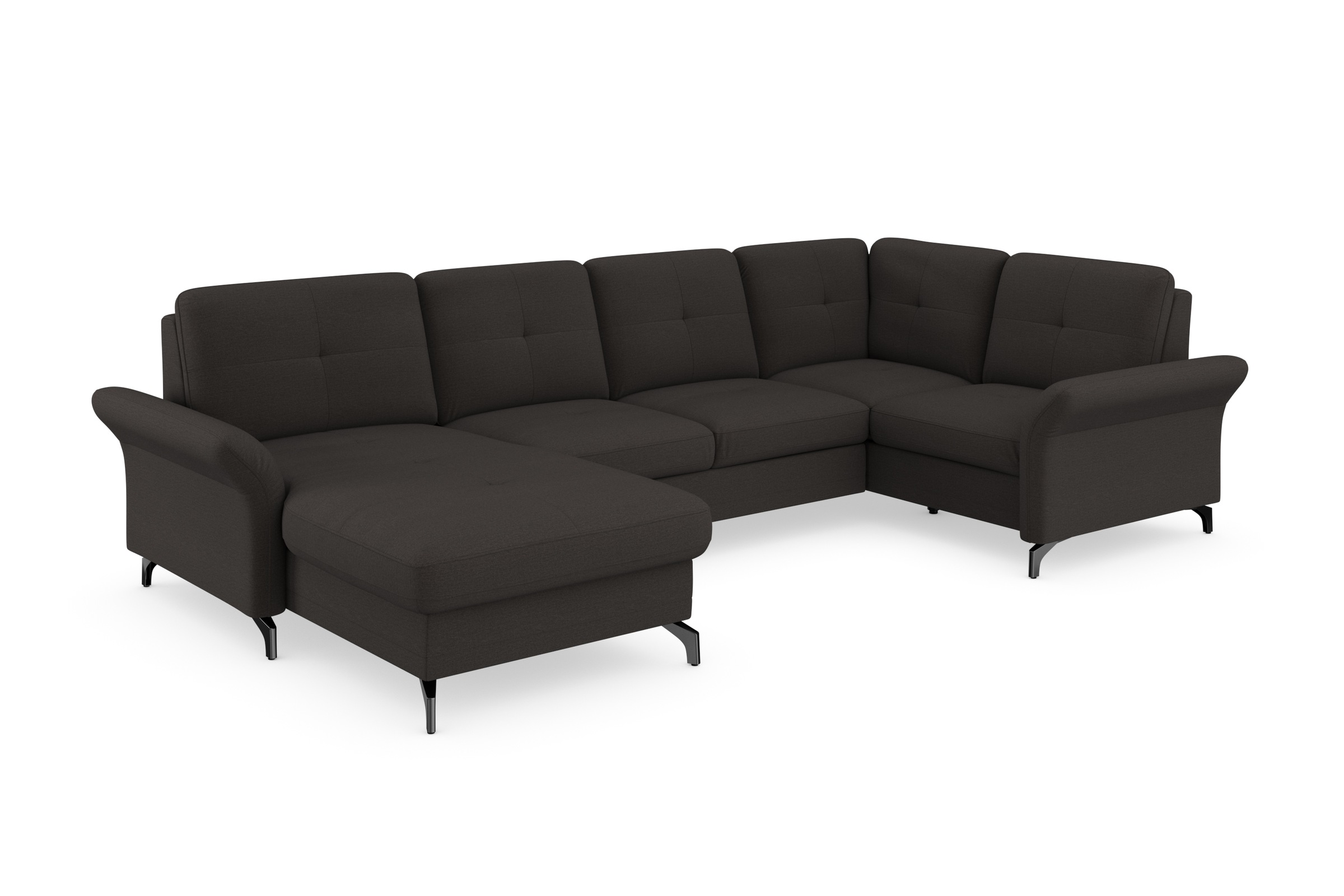 Home affaire Wohnlandschaft "Calando U-Form" wahlweise mit Bettfunktion, Be günstig online kaufen