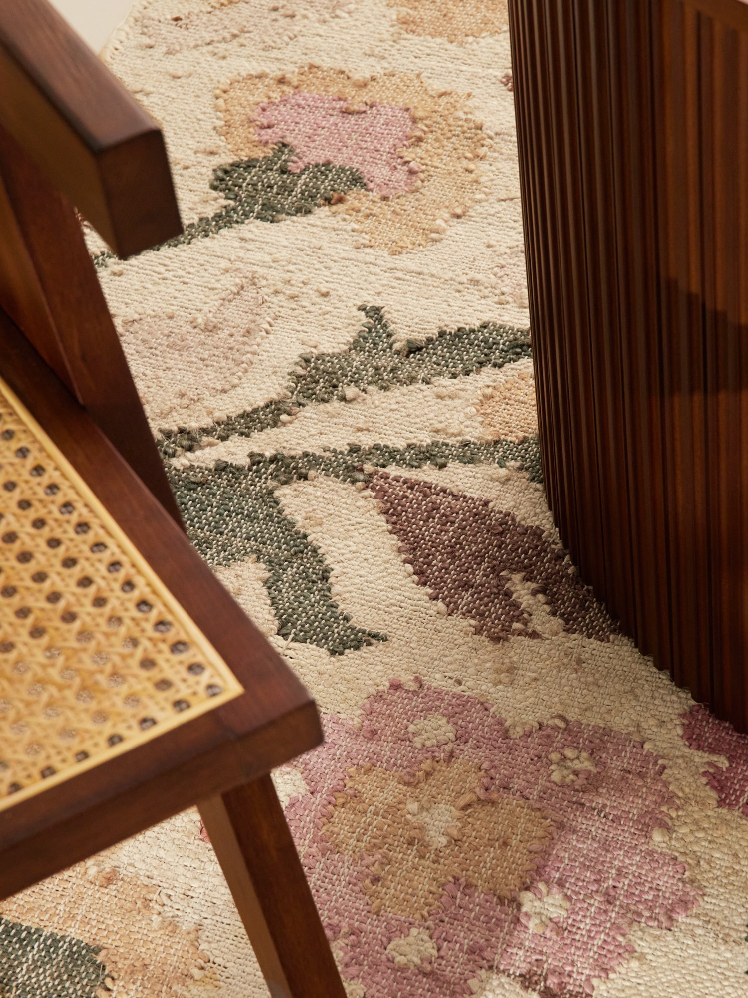 ELLE DECORATION Teppich »Kelim Violette« rechteckig 3 mm Höhe Jute, Baumwolle, Natur, Handgewebt, Kelim, orientalisch, Boho