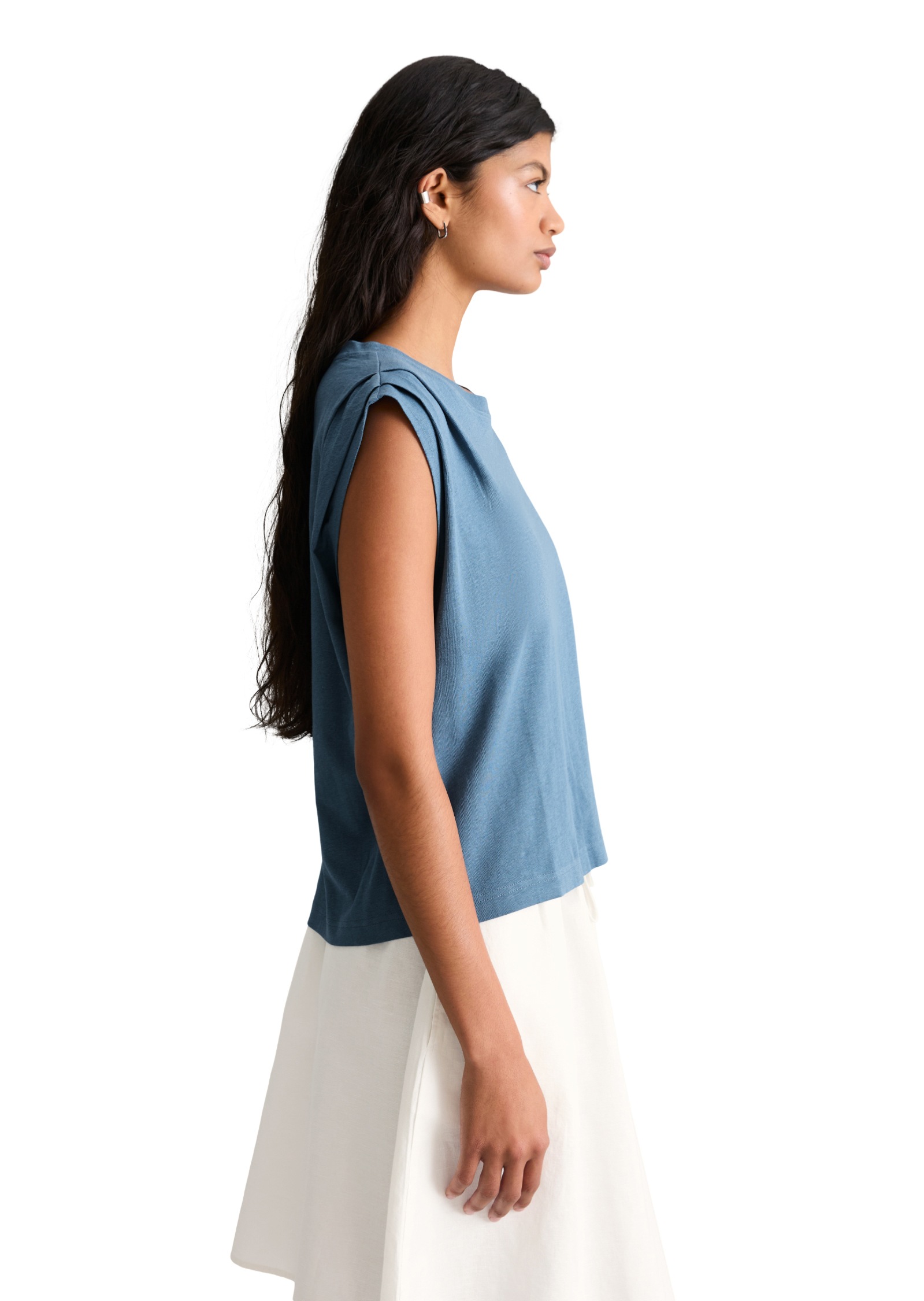 Marc O'Polo DENIM T-Shirt »aus Baumwolle-Leinen-Mix«