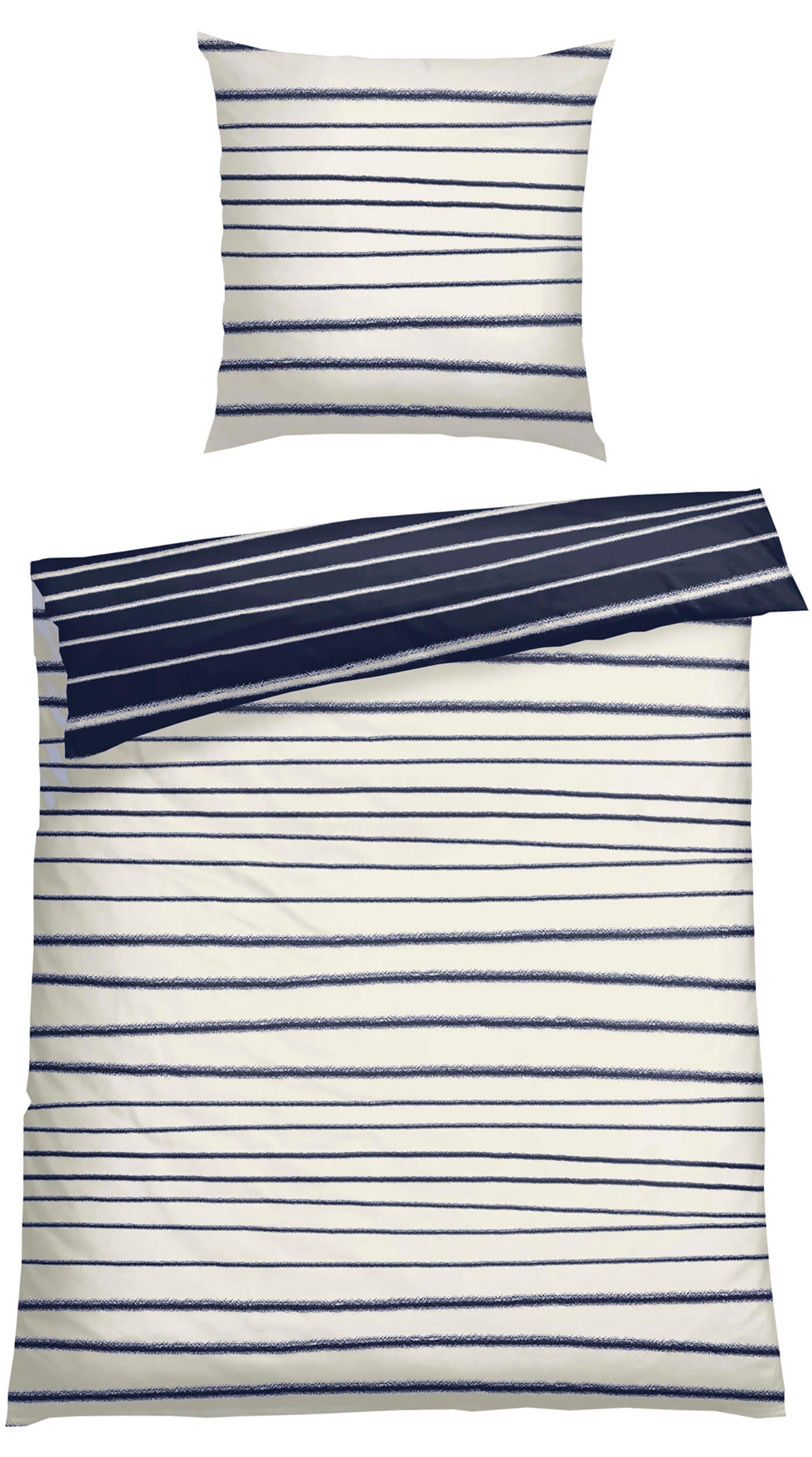Schiesser Wendebettwäsche "Wesley aus weicher Baumwolle im Streifen-Look" 2 günstig online kaufen