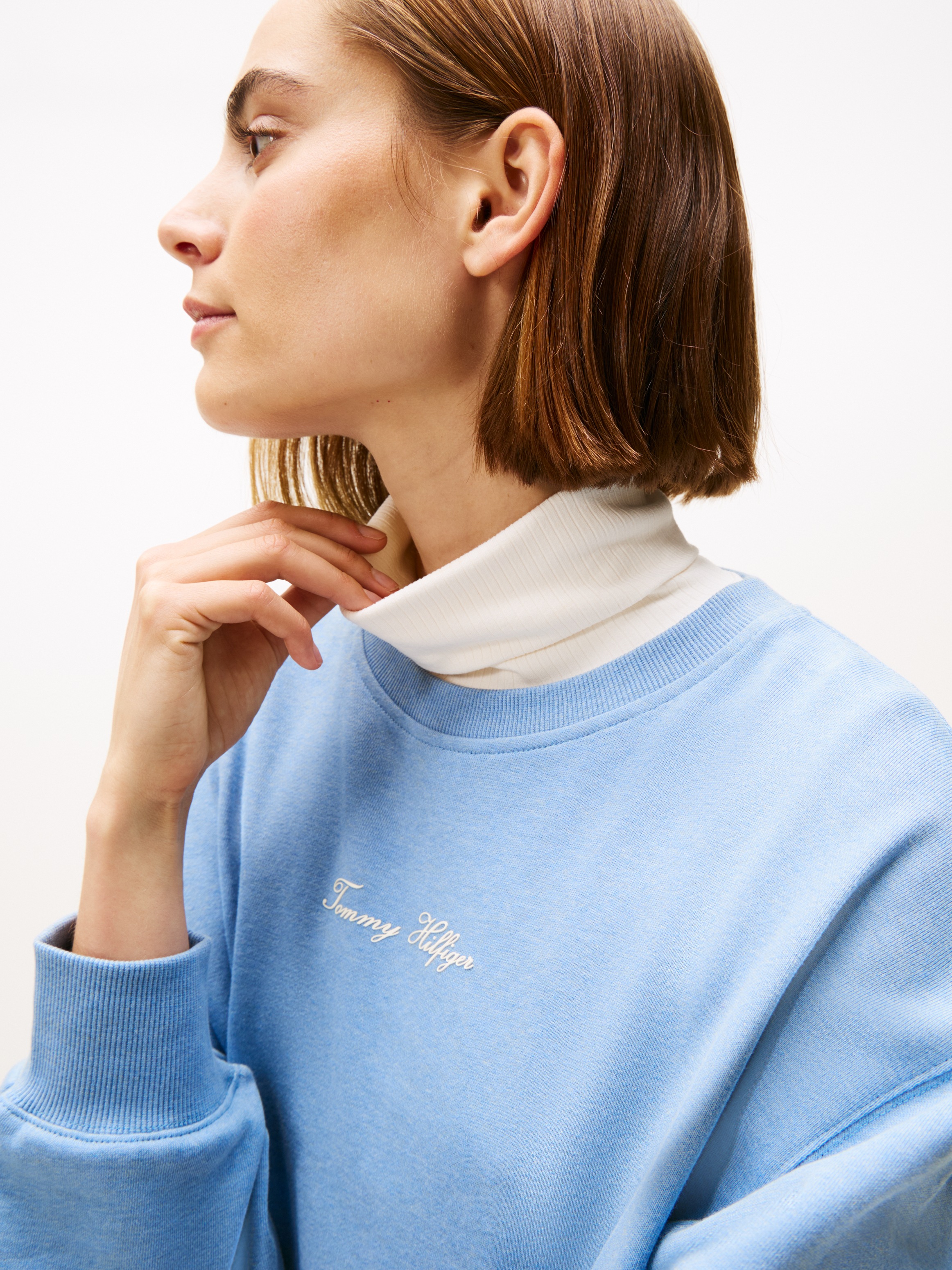 Tommy Hilfiger Sweatshirt "CLASSIC SCRIPT TERRY SWEATSHIRT" günstig online kaufen