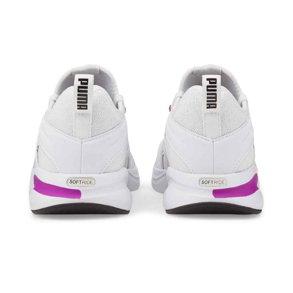 Schuhe Schnürschuhe PUMA Sneaker »Softride Rift Breeze Lux Damen Laufschuhe Regular« weiß-orchidee-pink