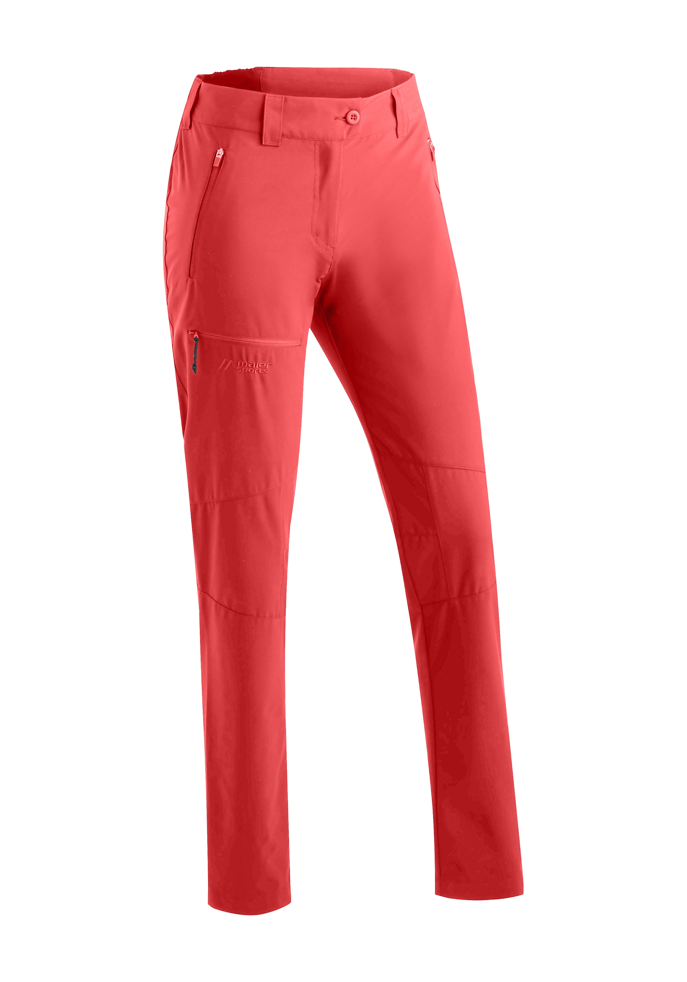 MAIER SPORTS Damen Outdoorhose "Lulaka Loop", rot, Gr. 34, 100% Polyester, Hosen, Damen Wanderhose, atmungsaktive Funktionshose, Regular Fit
