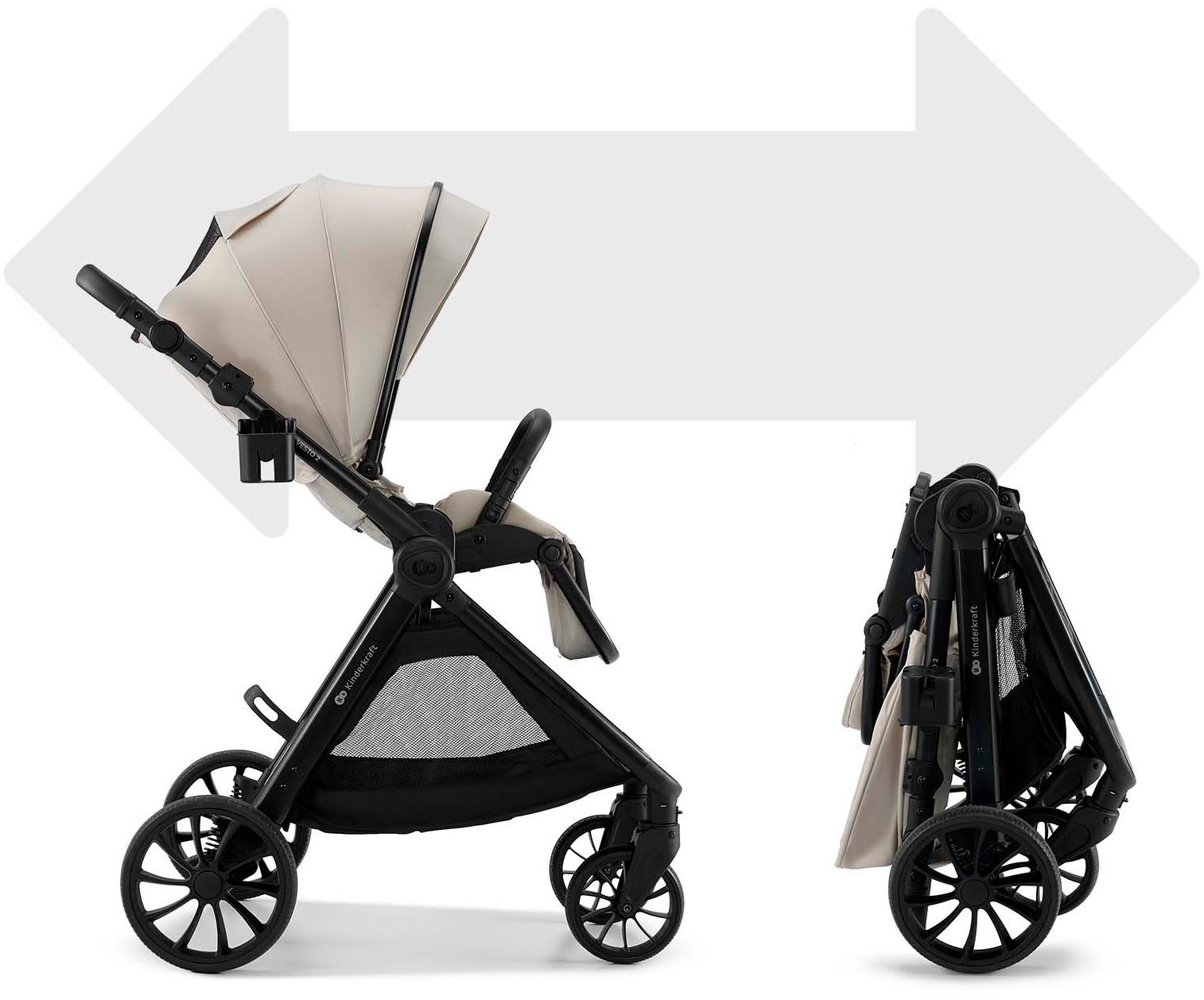 Kinderkraft Kombi-Kinderwagen »VESTO 2 - 2in1« 22 kg