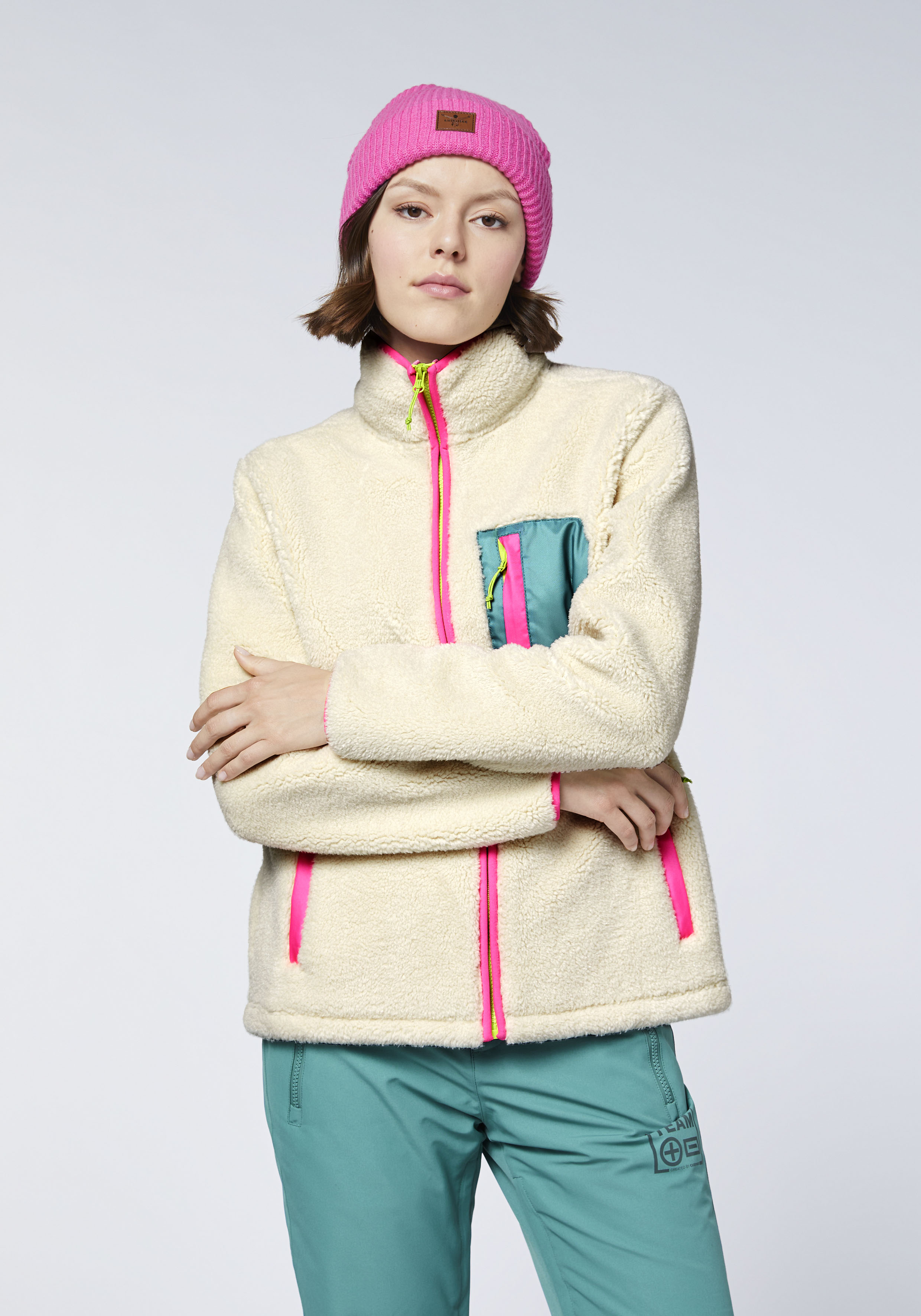 Chiemsee Fleecejacke ohne Kapuze - aus kuschelig wärmendem Sherpa Fleece