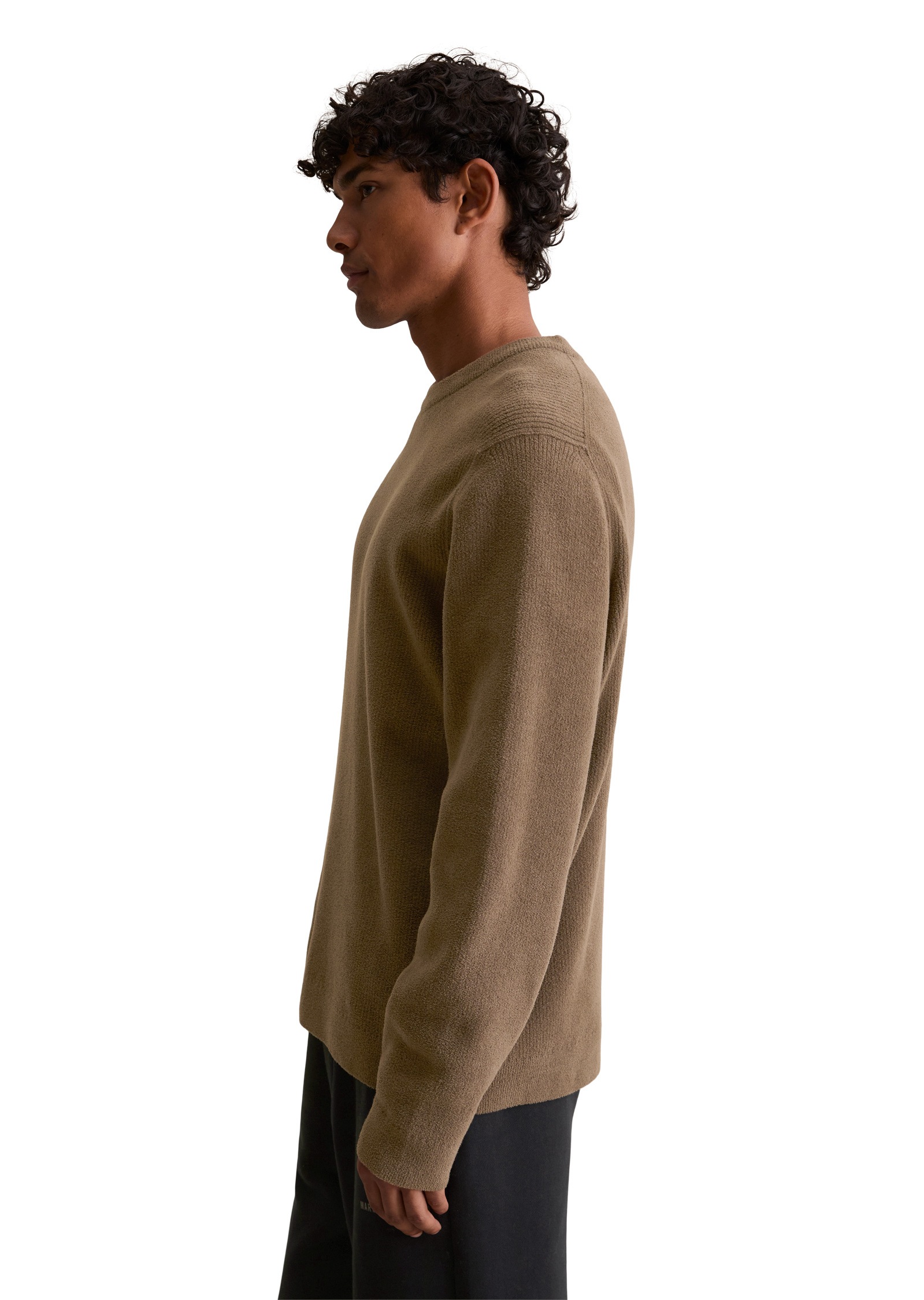 Marc OPolo DENIM Rundhalspullover "aus weichem Bio-Baumwoll-Chenille" günstig online kaufen