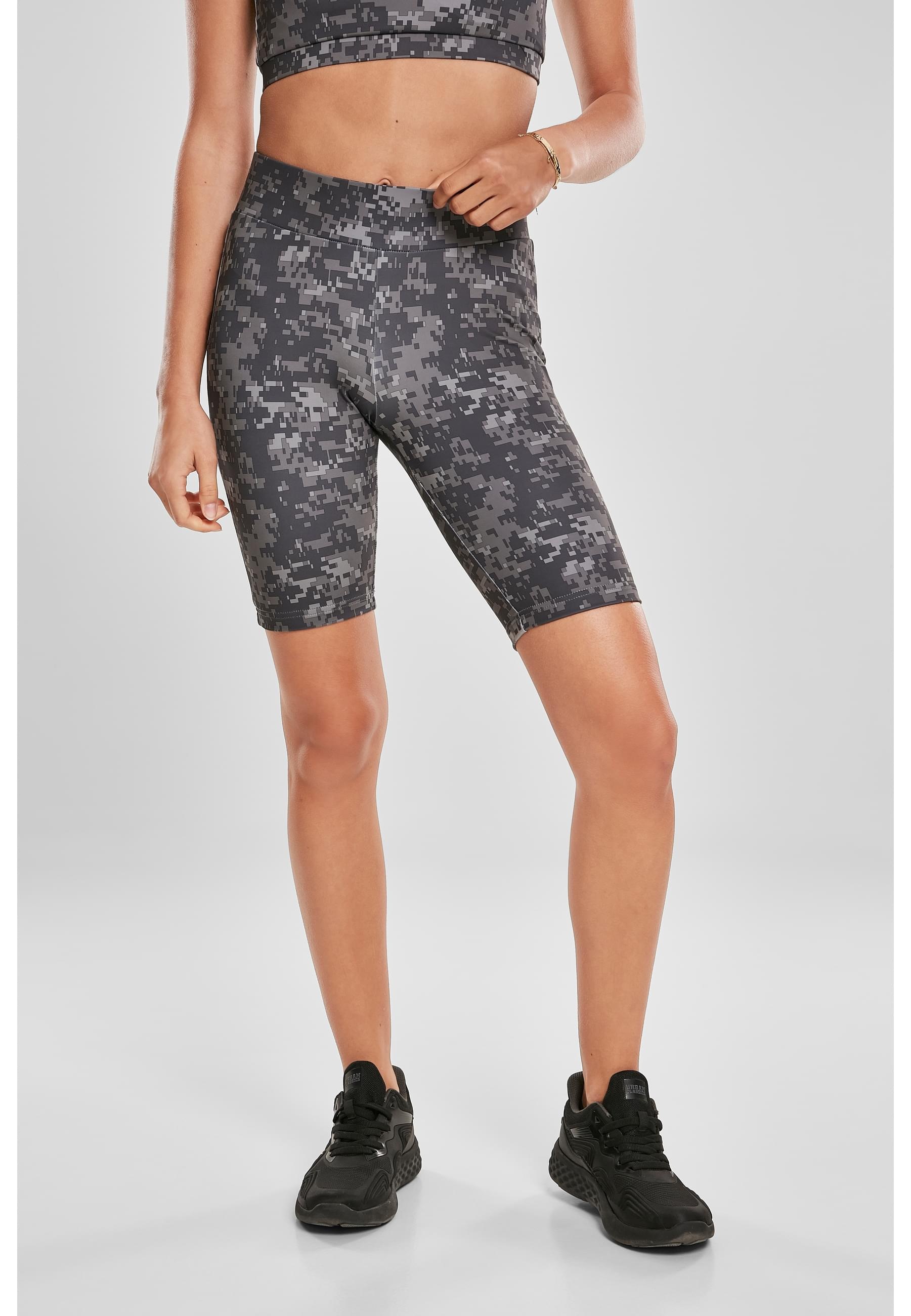 URBAN CLASSICS Stoffhose »Urban Classics Damen Ladies High Waist Camo Tech Cycle Shorts«, (1 tlg.)