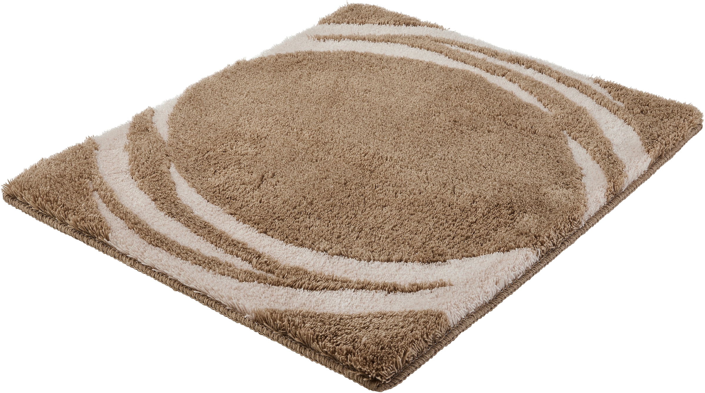 Kleine Wolke Badematte ""Mystic", Badvorleger, Badezimmer Teppich" Höhe 25 mm rutschhemmend beschichtet fußbodenheizungsgeeignet Badteppich, modernes Design, Hoch-Tief Effekt, rechteckig & rund