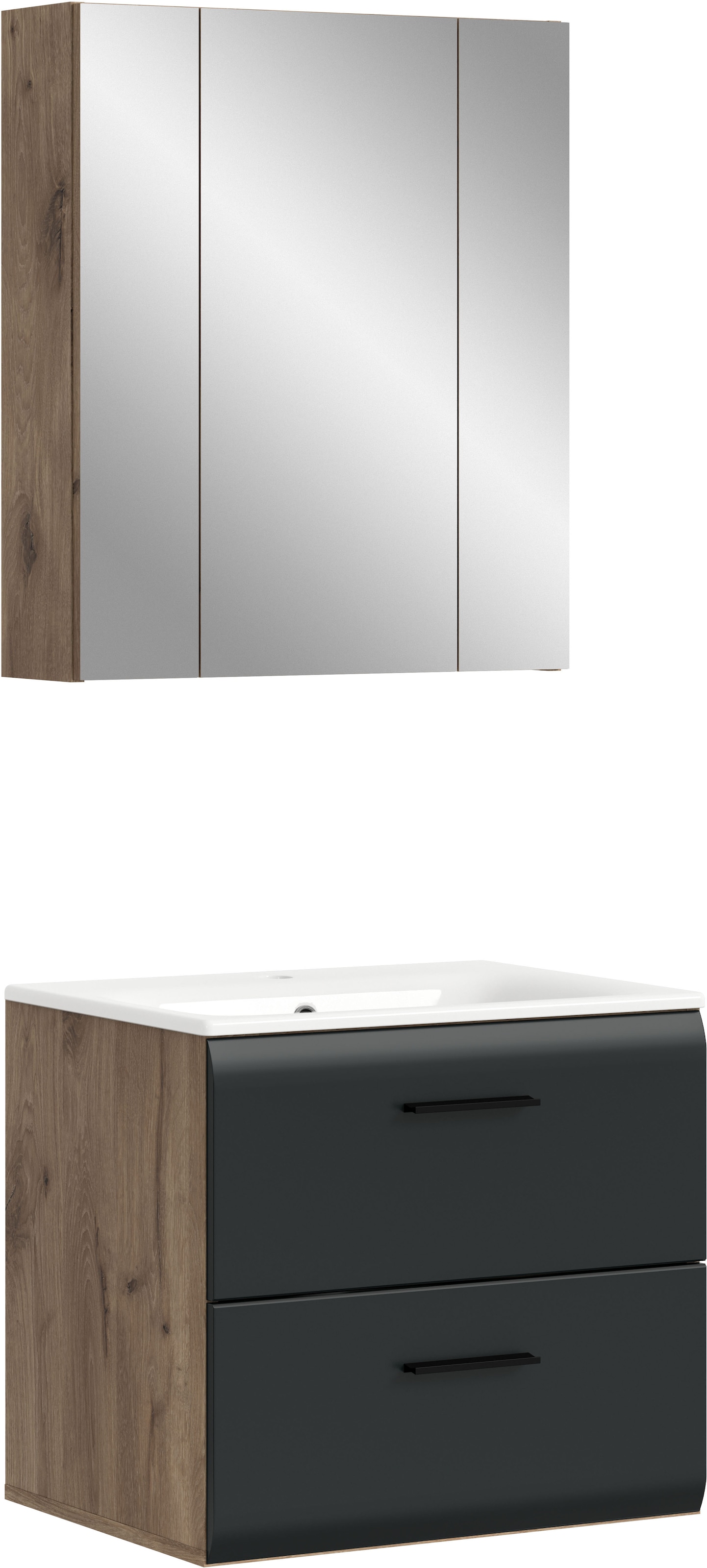 INOSIGN Badezimmer-Set, (Set, 3 St.), Florenz, Badkombination 3-tlg., Nox O günstig online kaufen