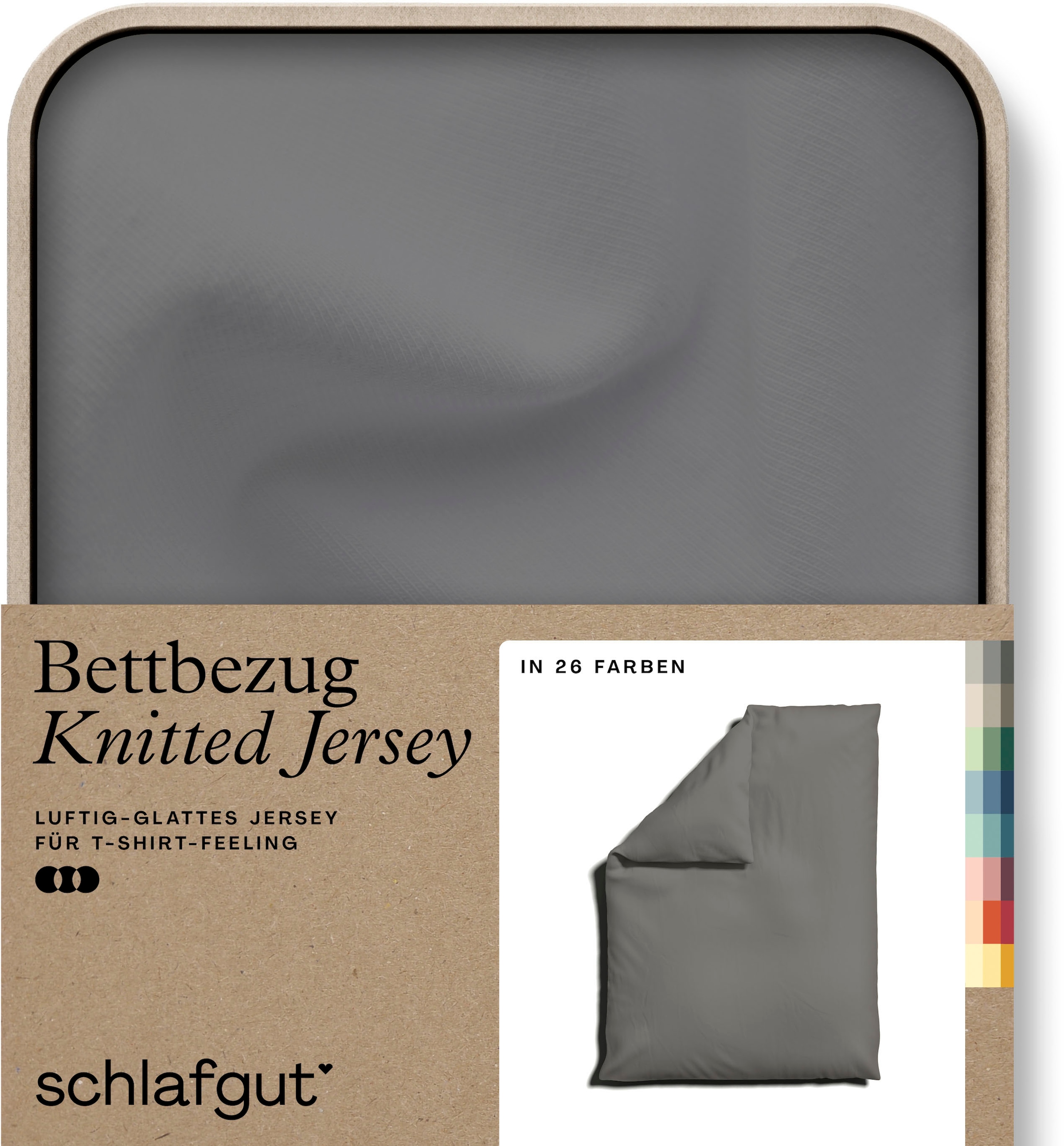 Schlafgut Bettbezug "KNITTED JERSEY Bio-Baumwolle mit Elasthan, 170 g/m², R günstig online kaufen