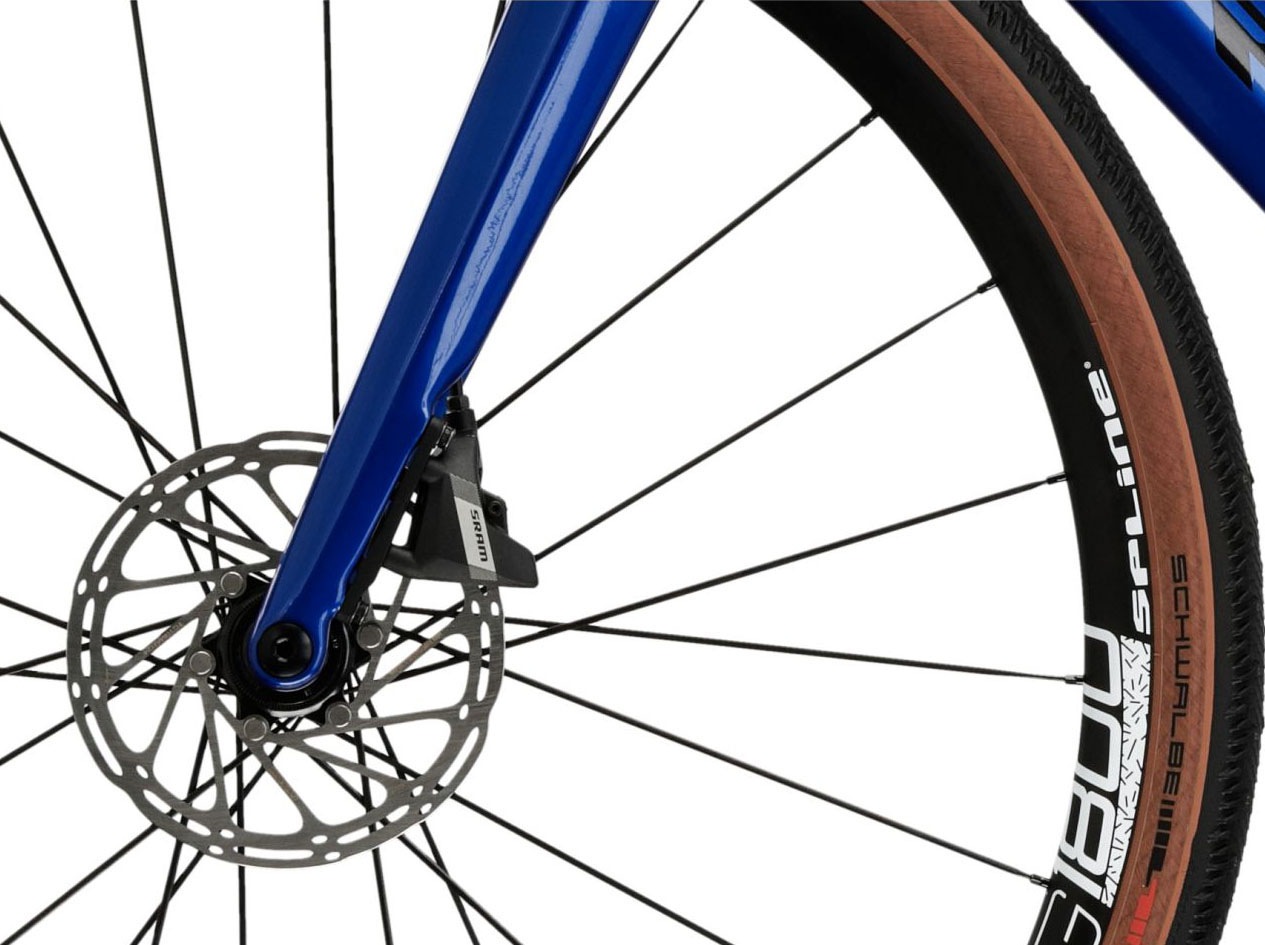 Kross Gravelbike »Gravelbike Carbon Esker RS 2.0 Blau 12 Gänge« 12 Gang SRAM APEX XPLR AXS Schaltwerk Kettenschaltung mit Carbon-Rahmen und -Gabel