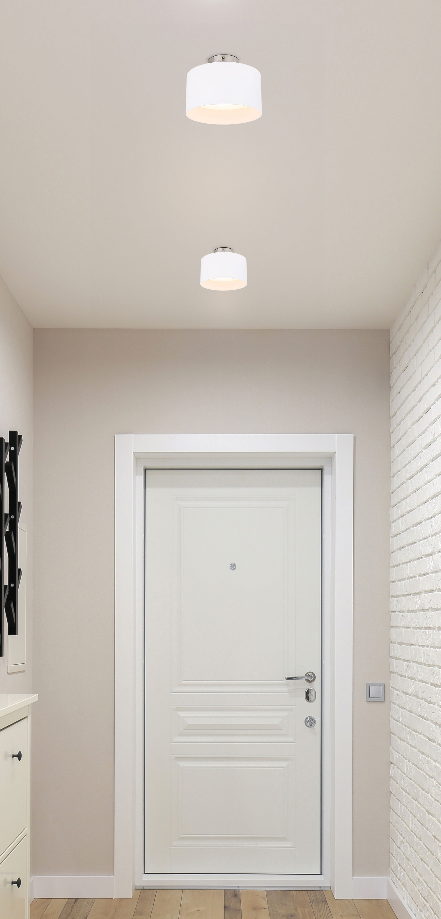 GLOBO LIGHTING Deckenleuchte »JENNY« LED-Modul 1 Stk. Warmweiß Deckenlampe Kunststoff satiniert Hintergrundbeleuchtung 3000K