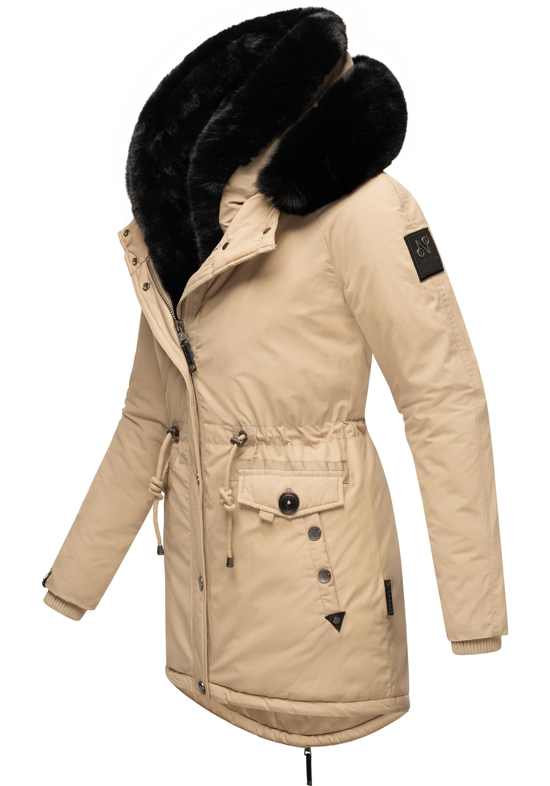 Navahoo Wintermantel »Sweety Deluxe«, modischer Winterparka mit großer doppelter Kapuze