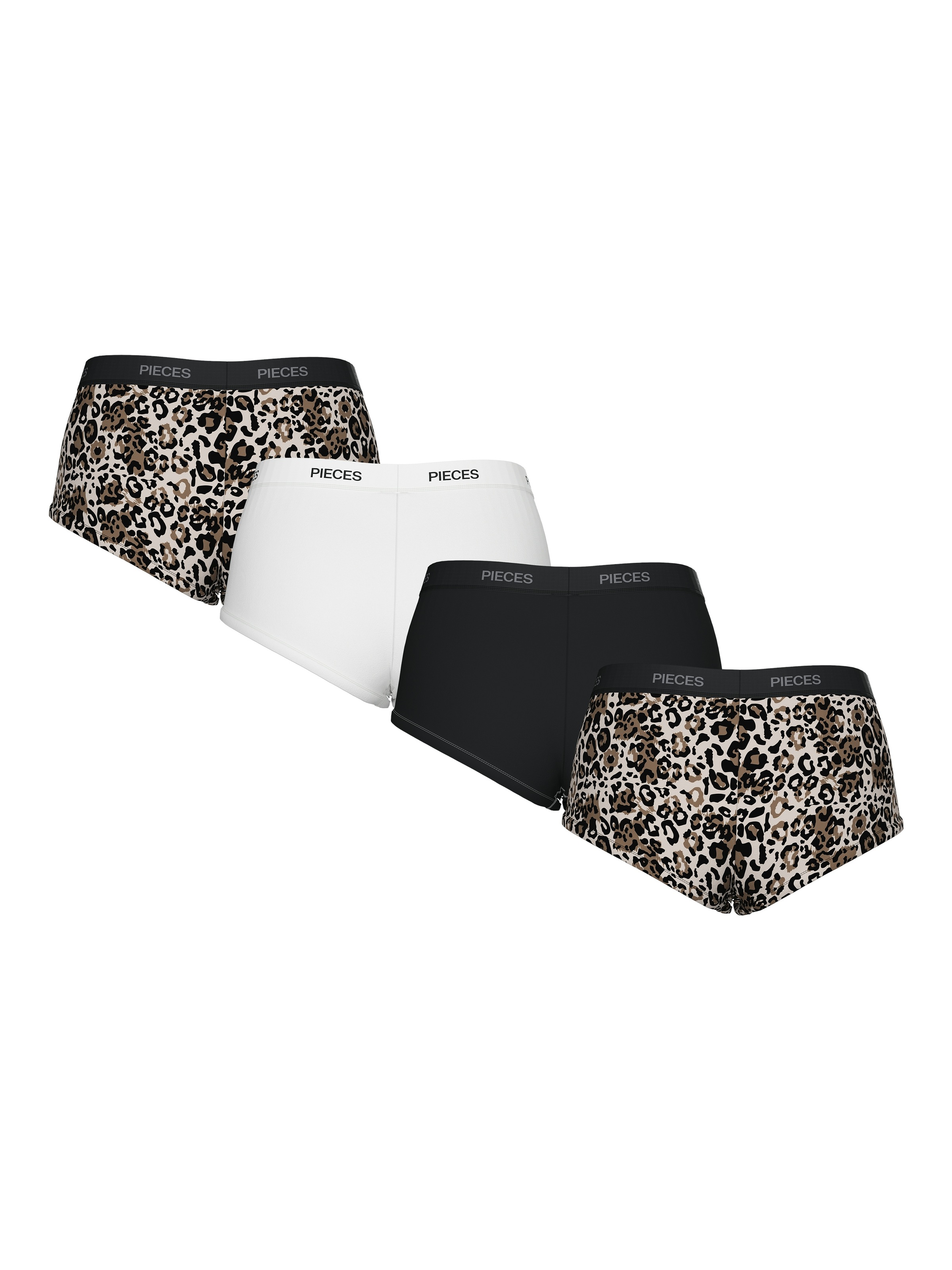 pieces Hipster "PCLOGO LADY 4 PACK AOP/SOLID NOOS BC" Packung, 4 Stk. tlg. günstig online kaufen